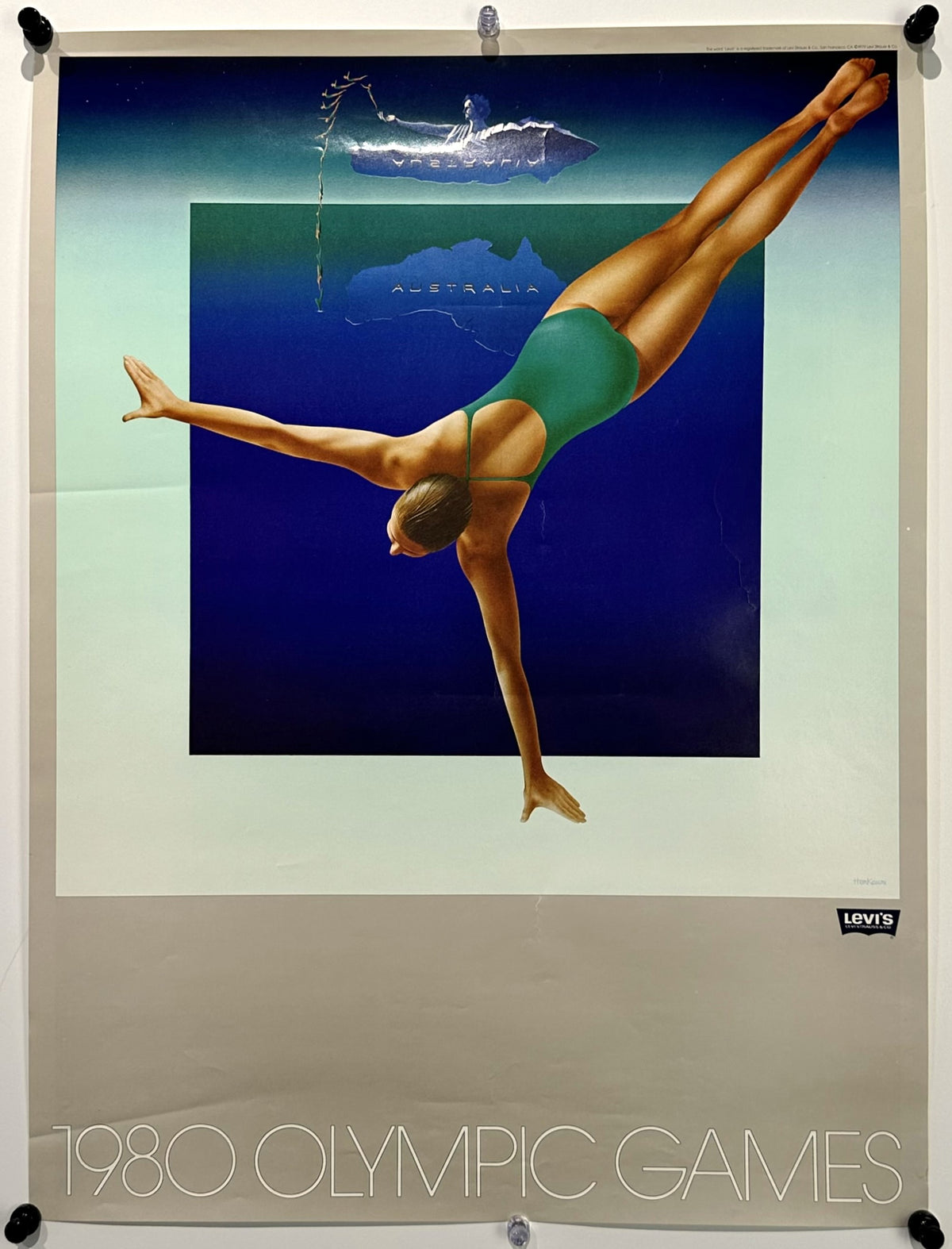 Summer Olympics, Moscow- Diving - Authentic Vintage Poster