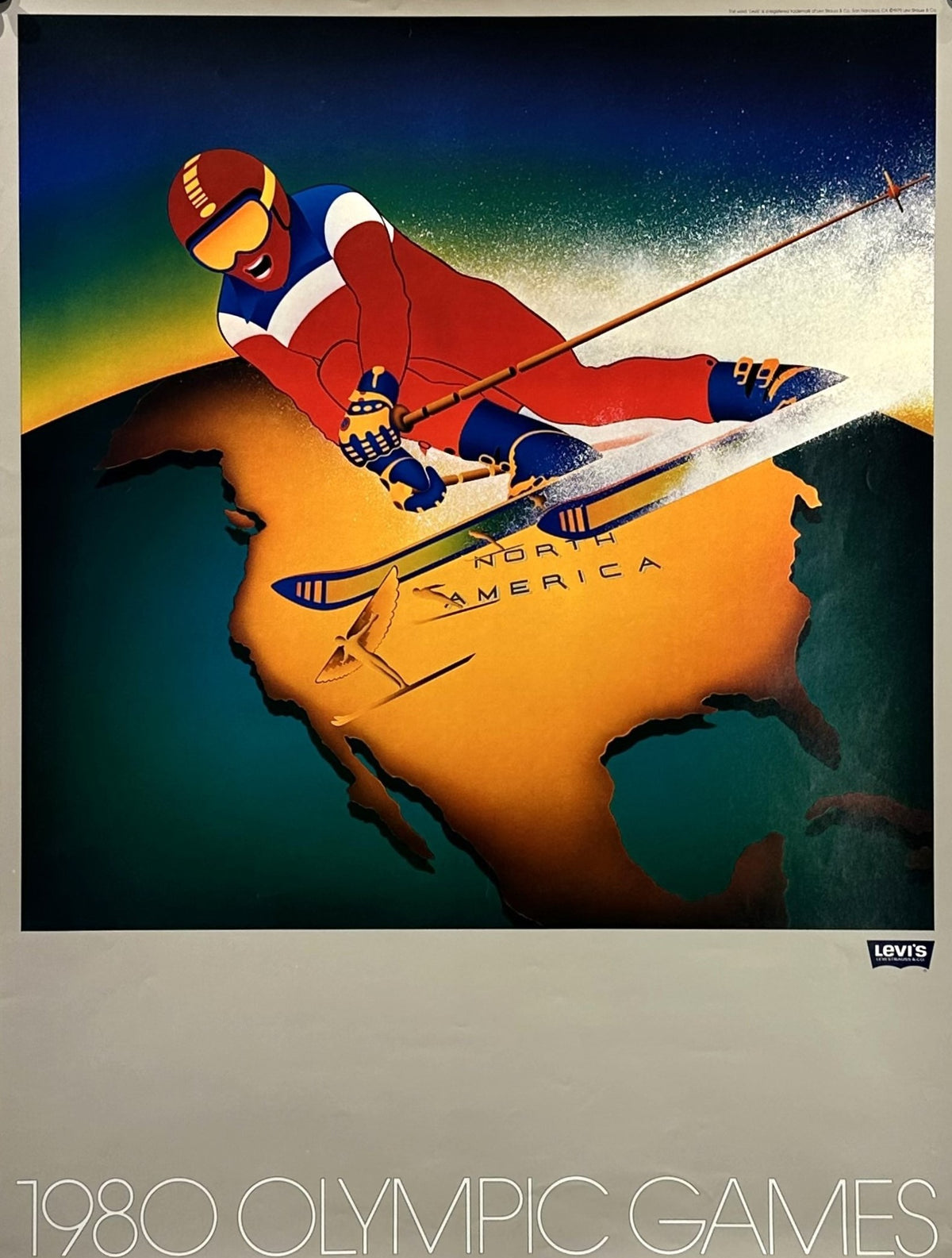 Summer Olympics, Moscow- Ski - Authentic Vintage Poster