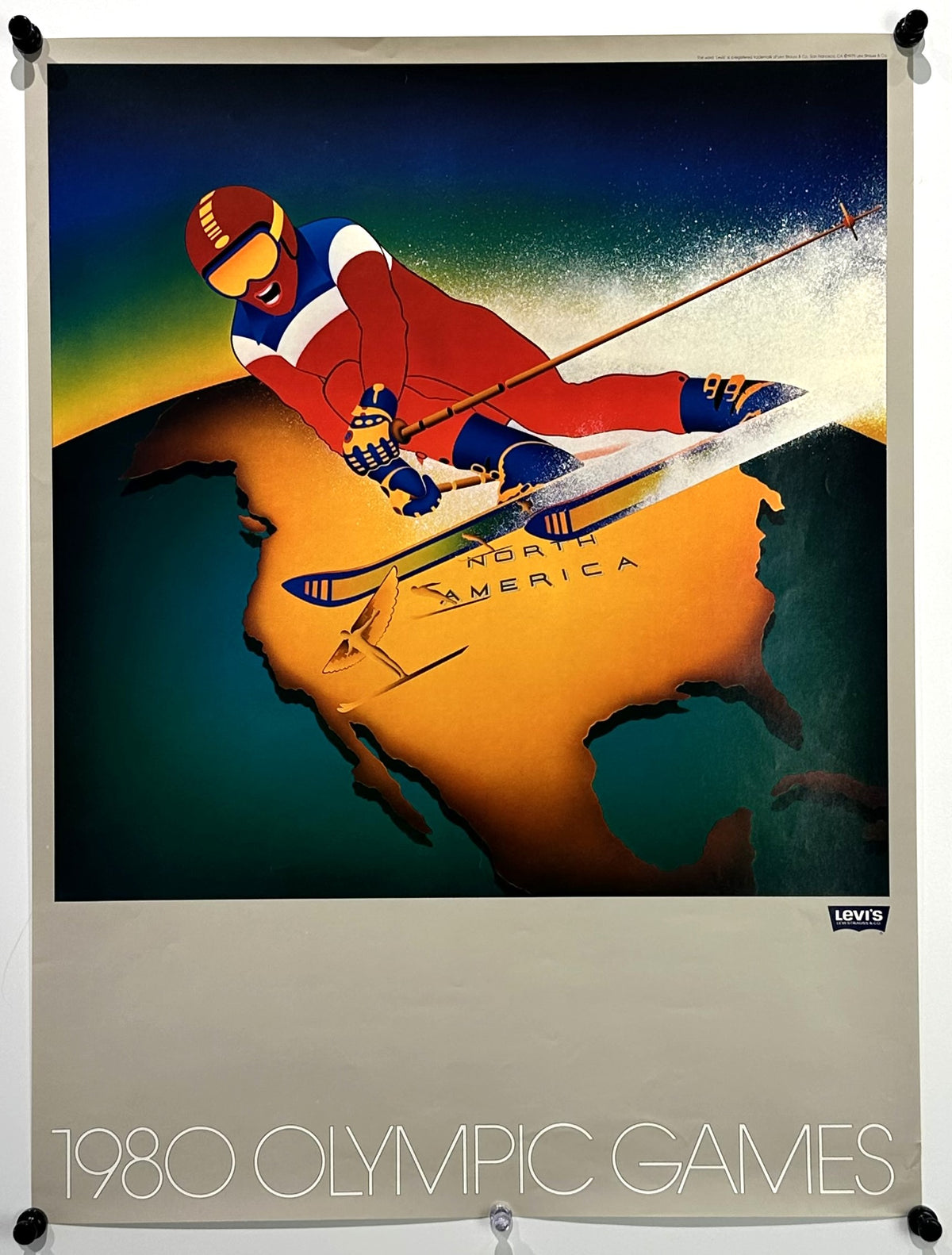 Summer Olympics, Moscow- Ski - Authentic Vintage Poster