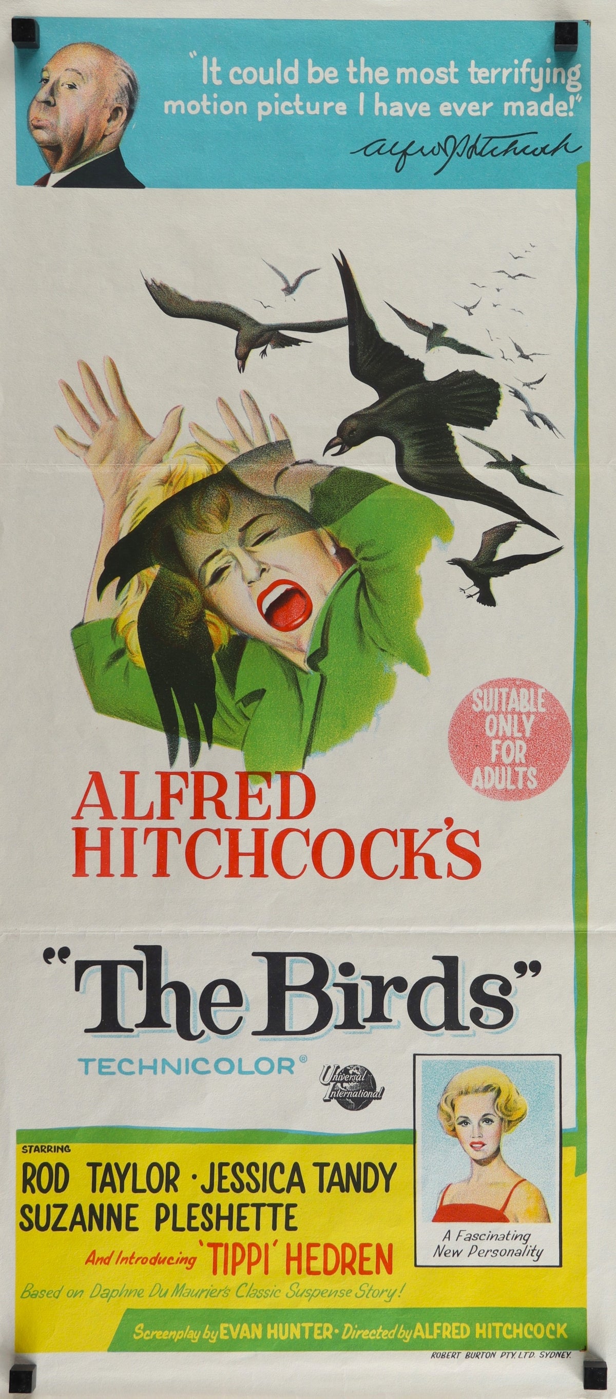 The Birds- Alfred Hitchcock - Authentic Vintage Poster