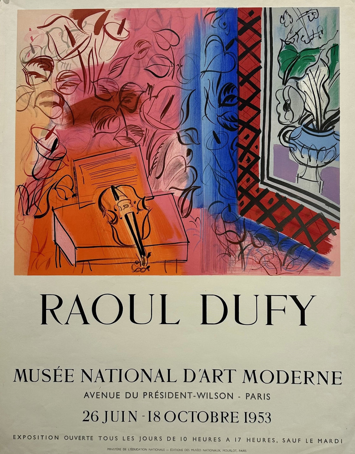Raoul Dufy- Museé National d&#39;Art Moderne - Authentic Vintage Poster