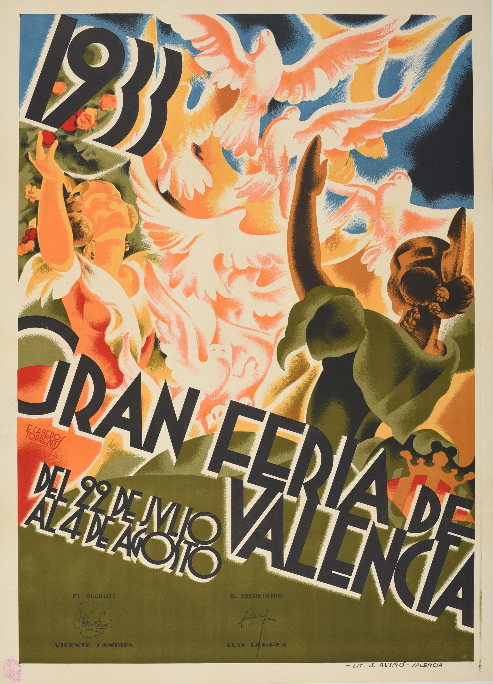 Gran Feria de Valencia - Authentic Vintage Poster