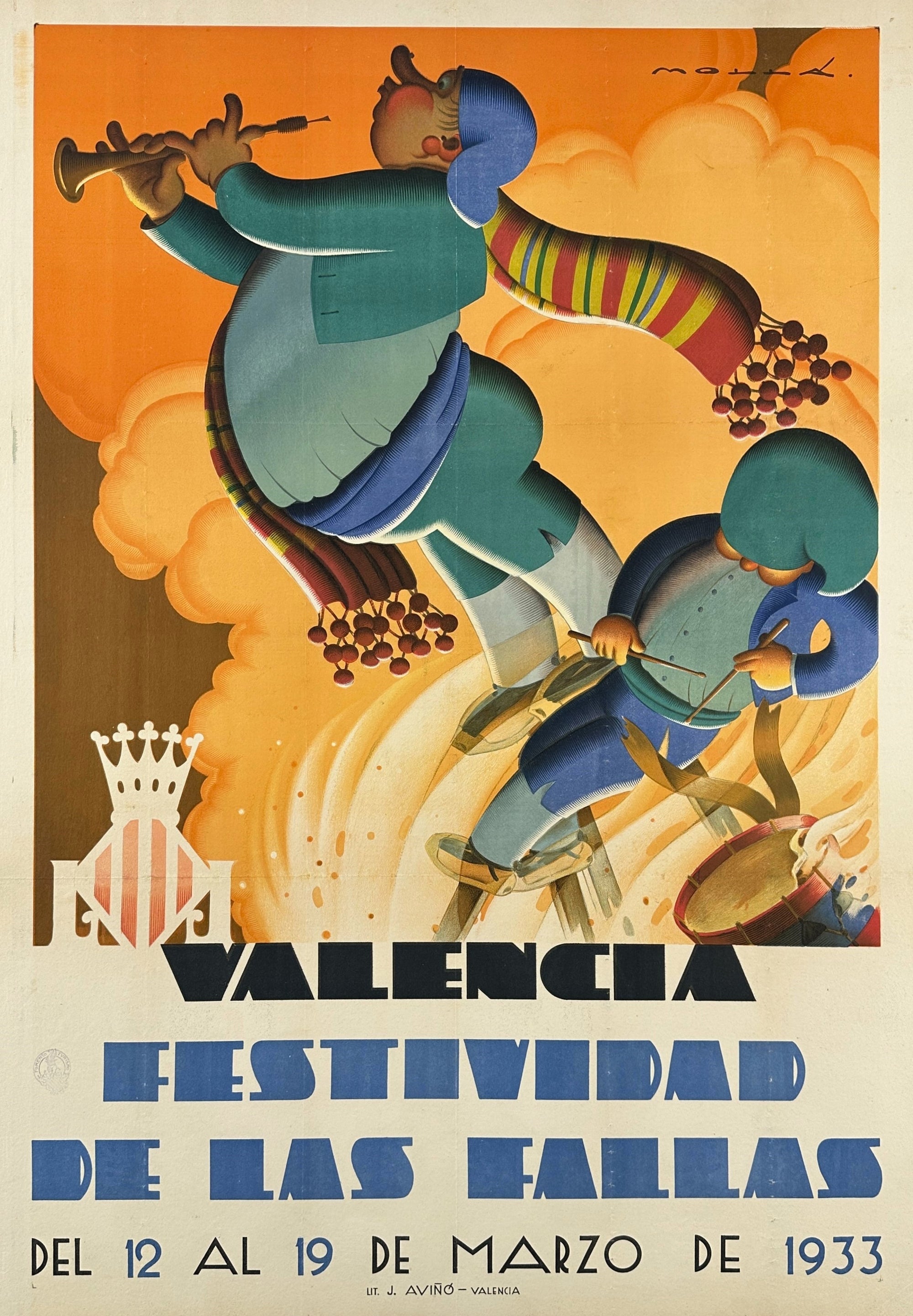 Gran Feria de Valencia by Martínez de León - Authentic Vintage Poster