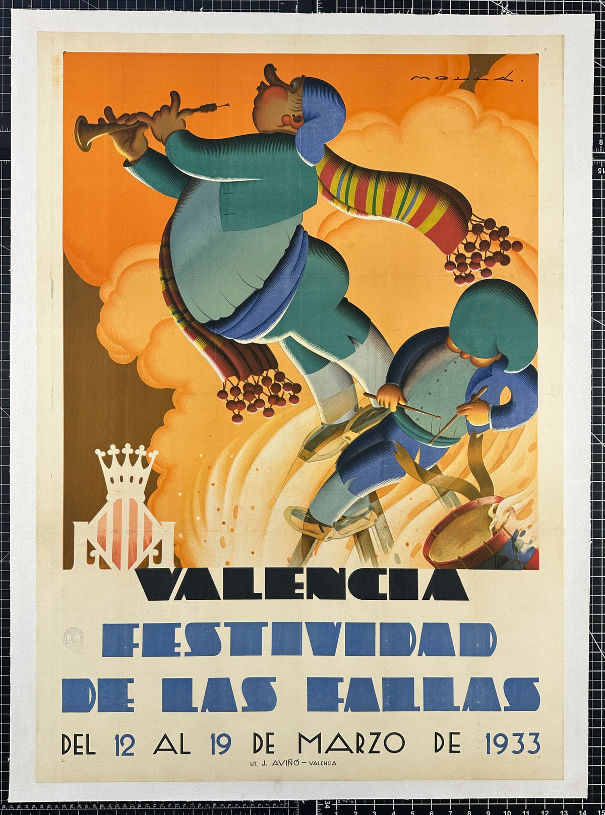 Gran Feria de Valencia by Martínez de León - Authentic Vintage Poster