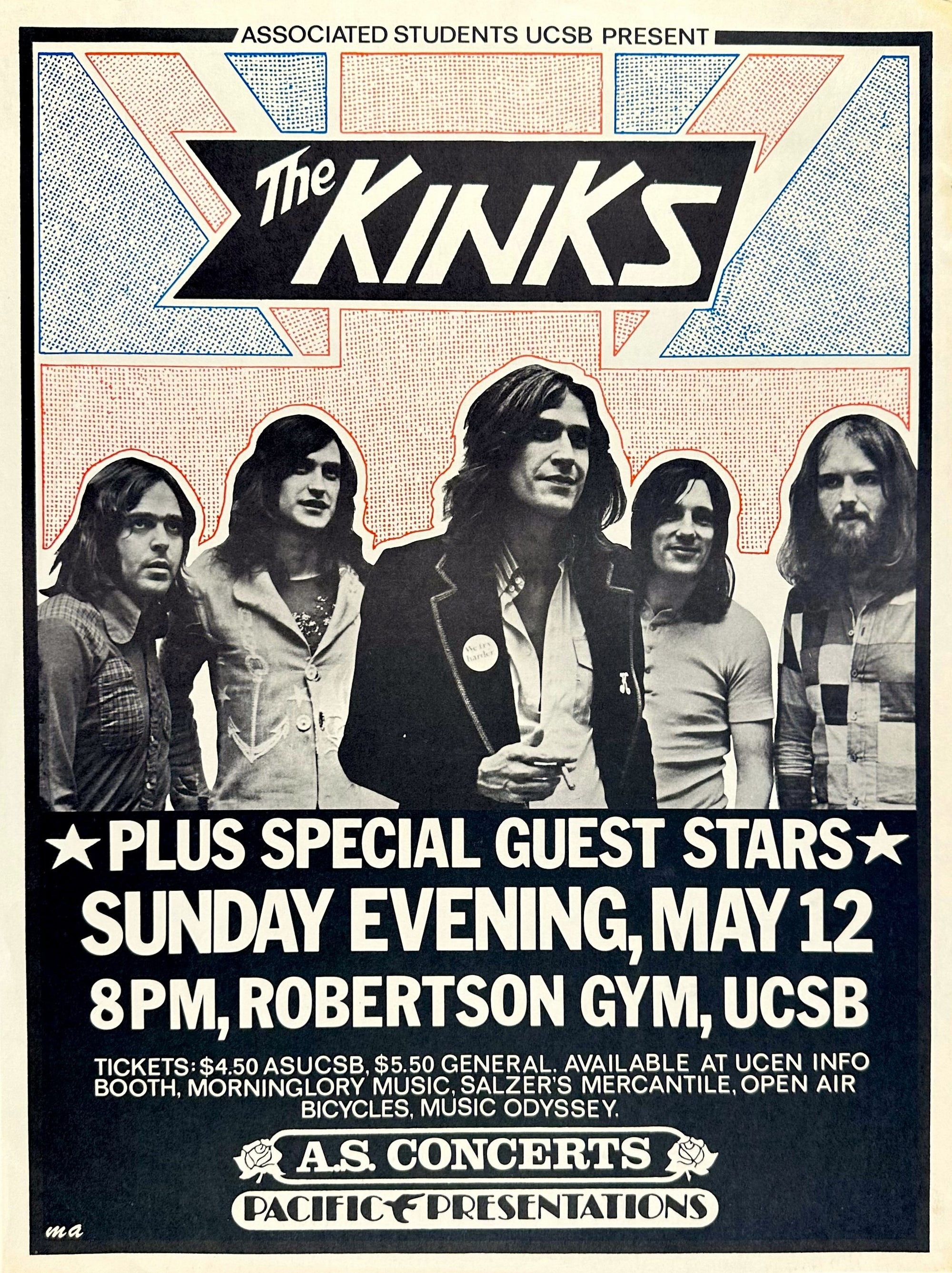 The Kinks- UCSB - Authentic Vintage Poster
