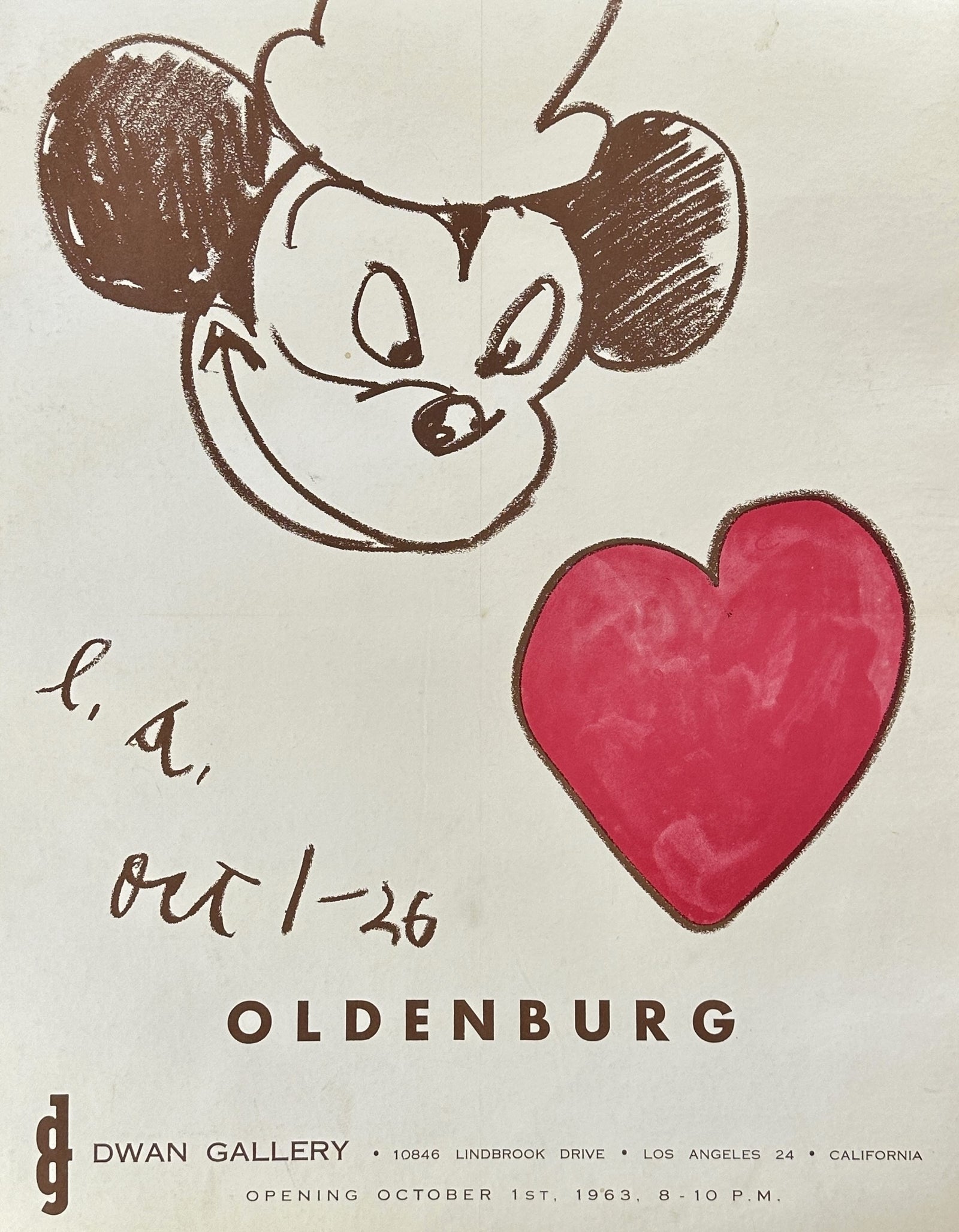 Oldenburg Exhibition, Dwan Gallery - Authentic Vintage Poster