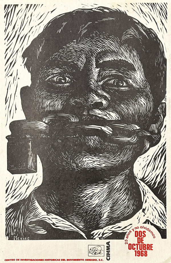 Dos de Octubre, Woodblock- Mexico, Cuba - Authentic Vintage Poster