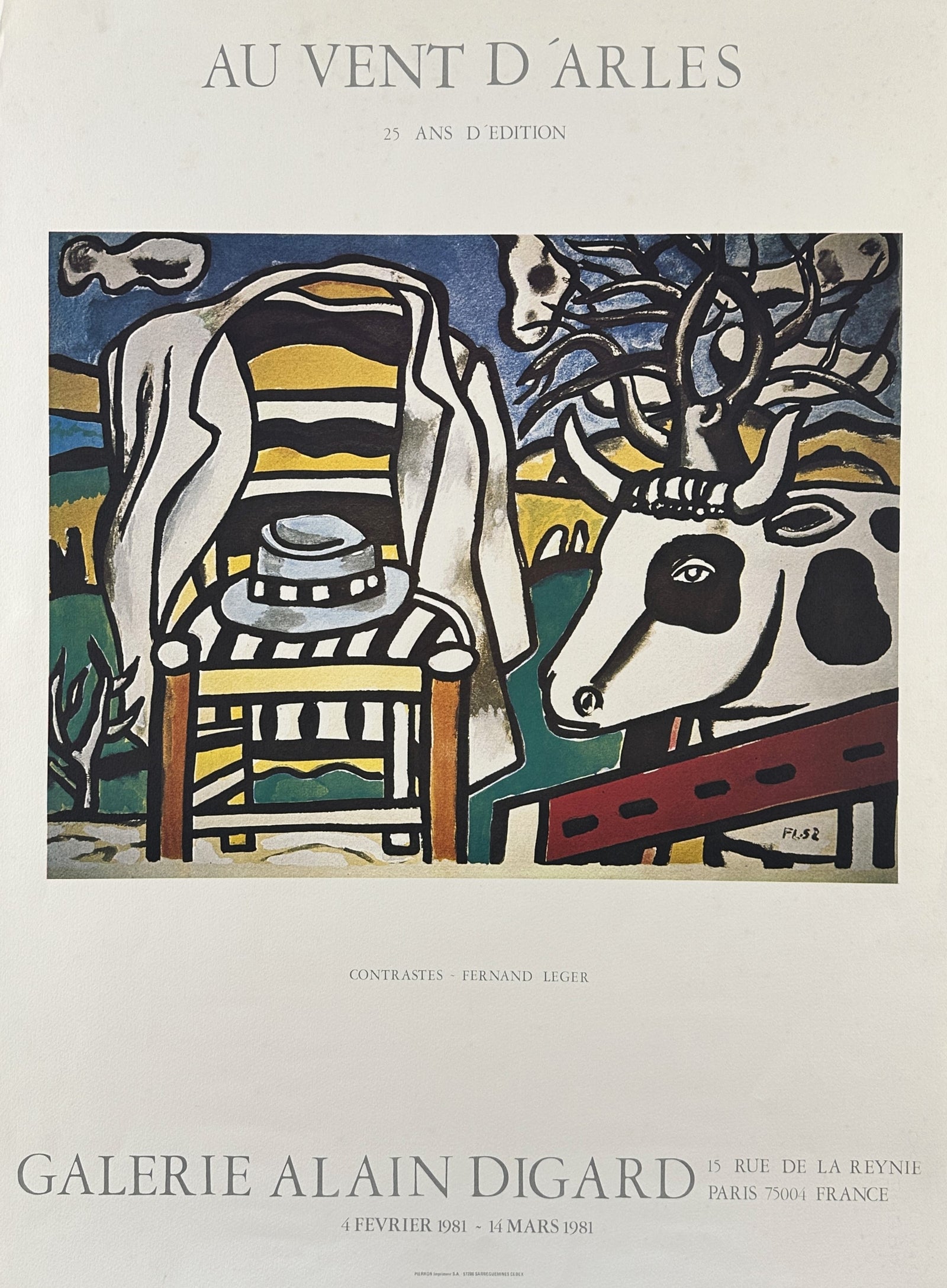 Fernand Leger- Galerie Alain Digard - Authentic Vintage Poster