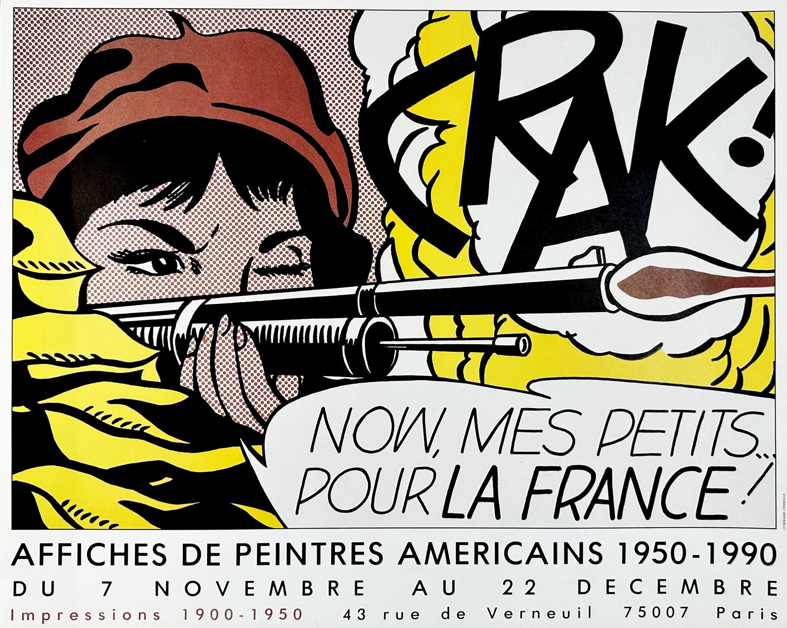 American Artists Exhibition- Roy Lichtenstein- - Authentic Vintage Poster