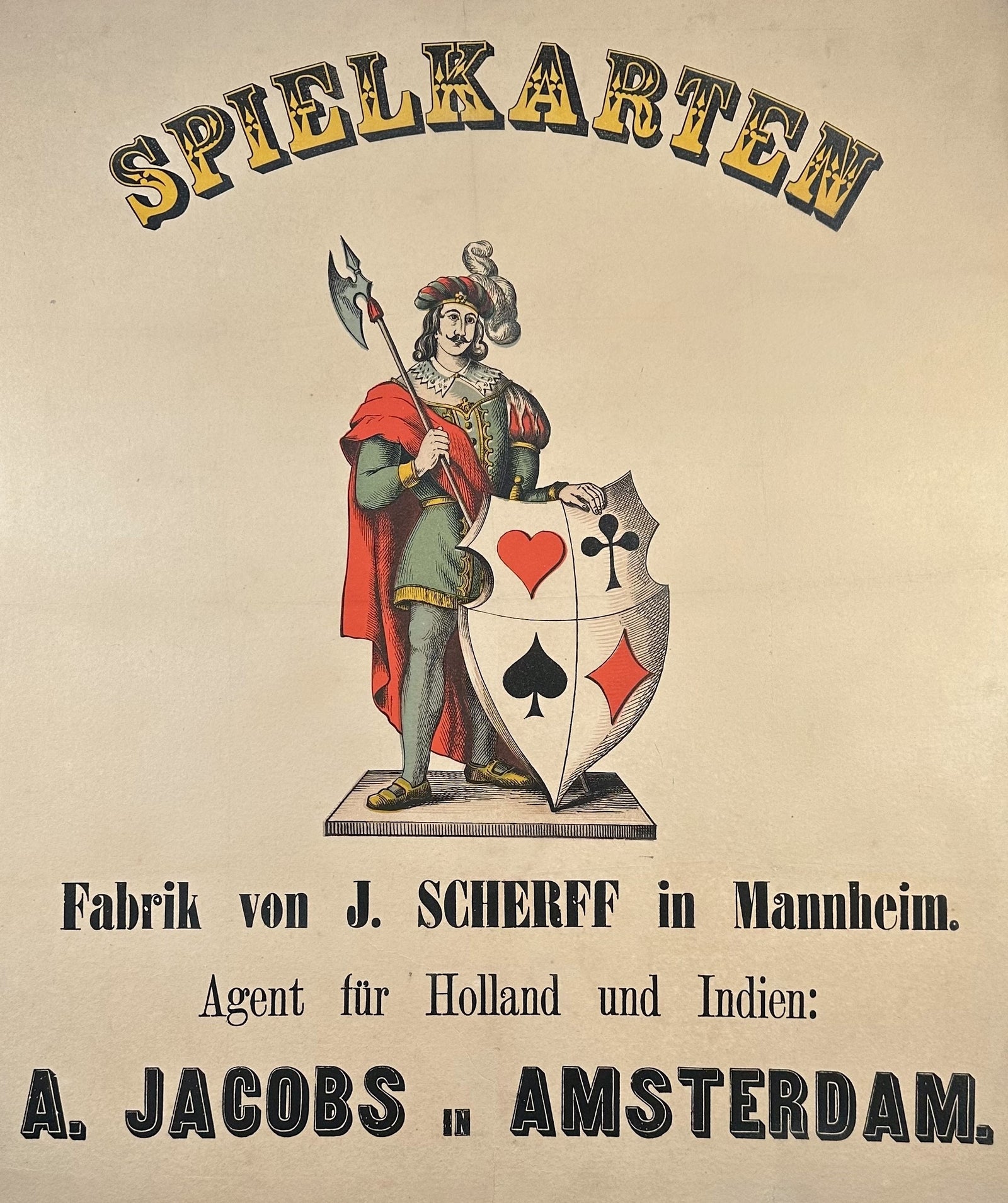 Spielkarten, Playing Cards- Amsterdam - Authentic Vintage Poster