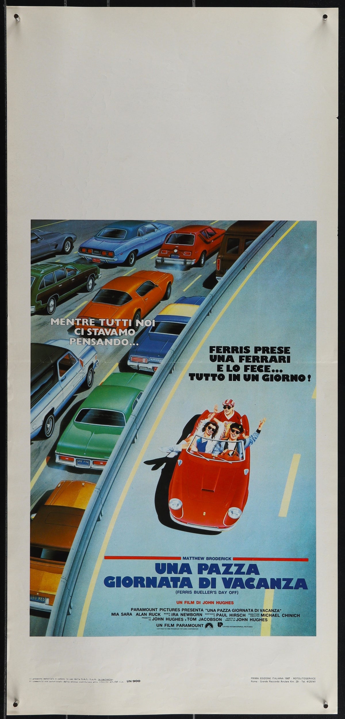 Ferris Bueller&#39;s Day Off- Italian Release - Authentic Vintage Poster