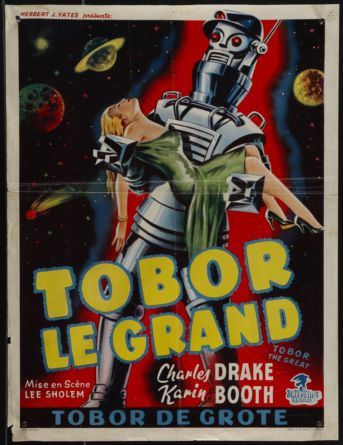 Tobor the Great- Belgian Release - Authentic Vintage Poster