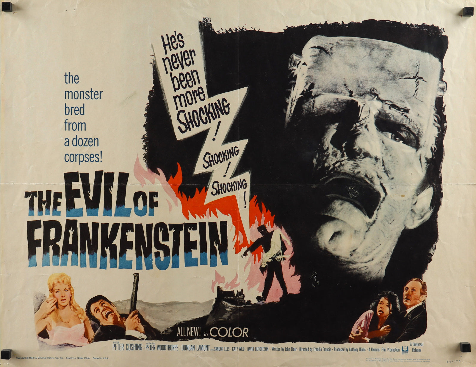 The Evil of Frankenstein - Authentic Vintage Poster