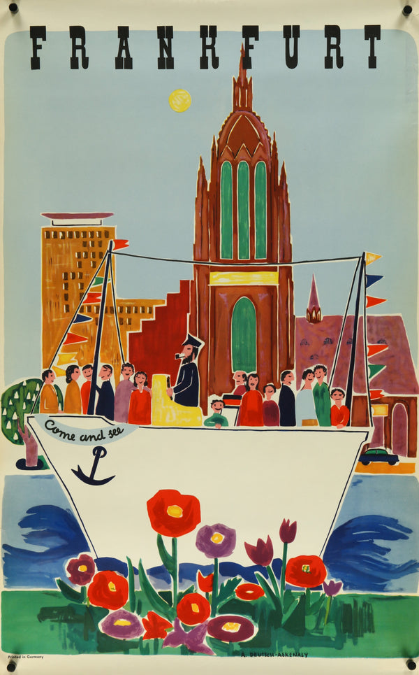 Visit Frankfurt - Authentic Vintage Poster
