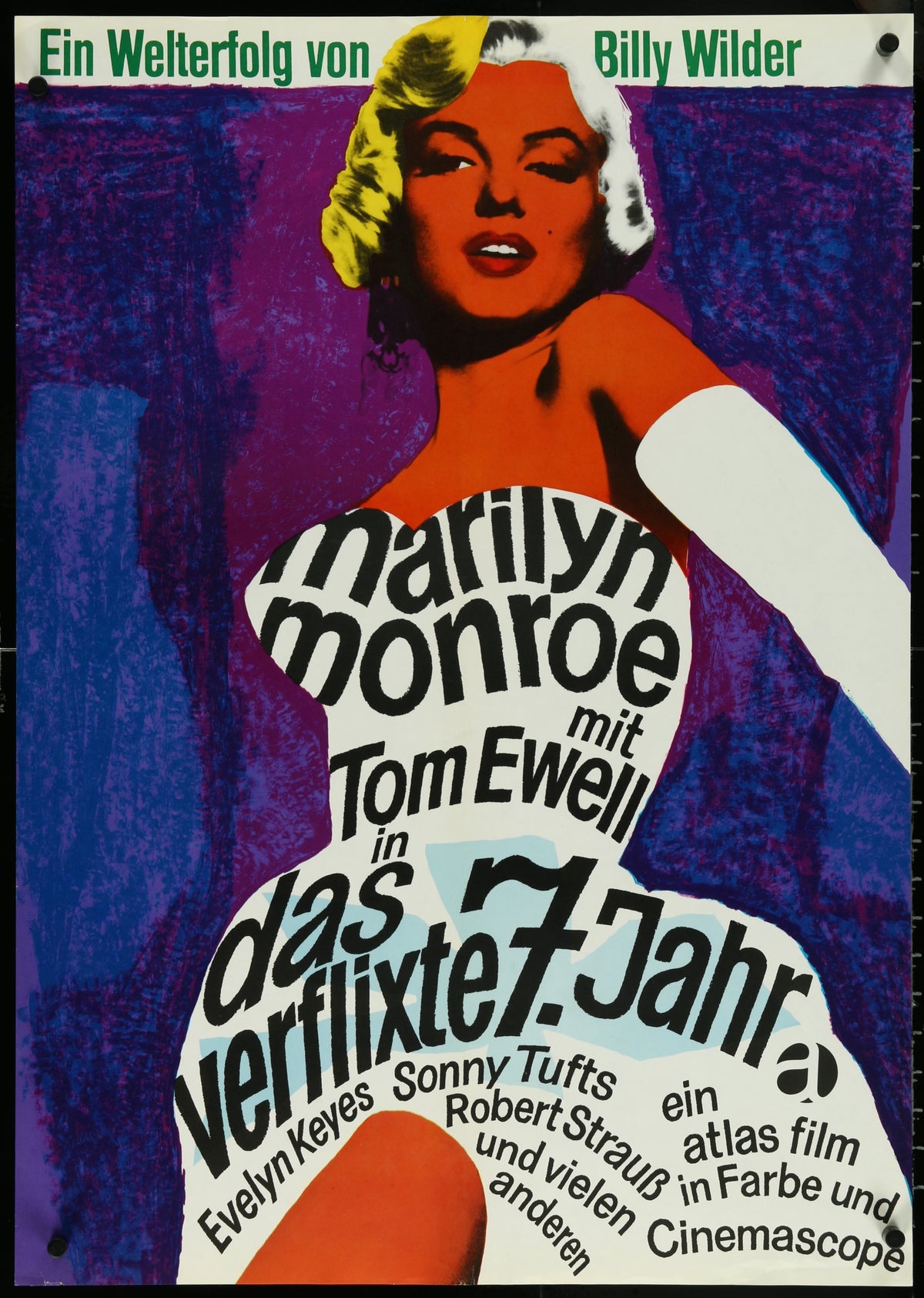 The Seven Year Itch- German Release - Authentic Vintage Poster