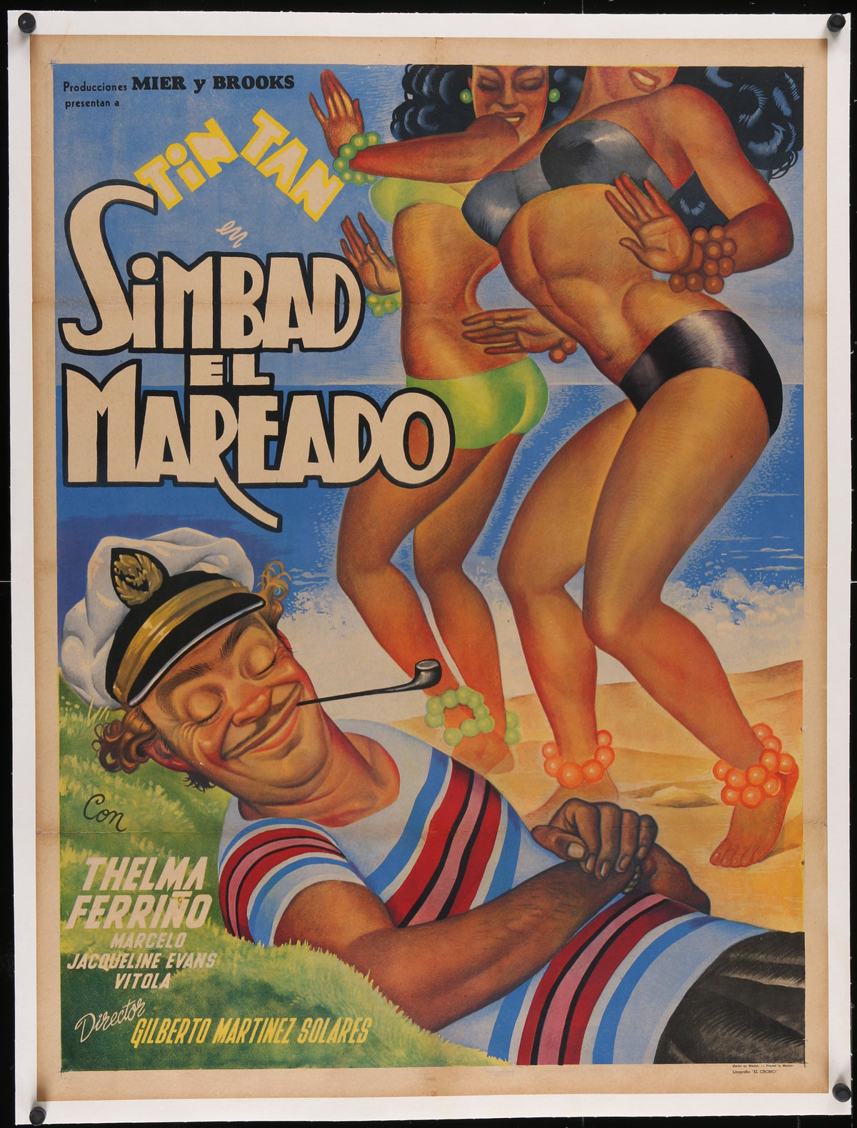 Simbad el Mareado- Tin Tan - Authentic Vintage Poster