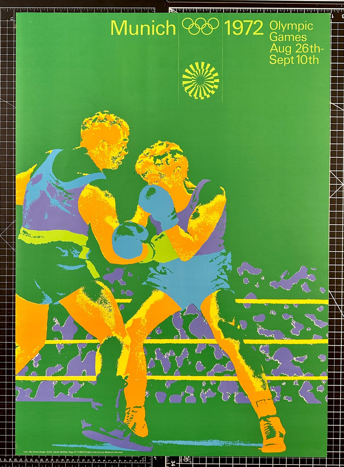 Boxing- Munich Olympics - Authentic Vintage Poster