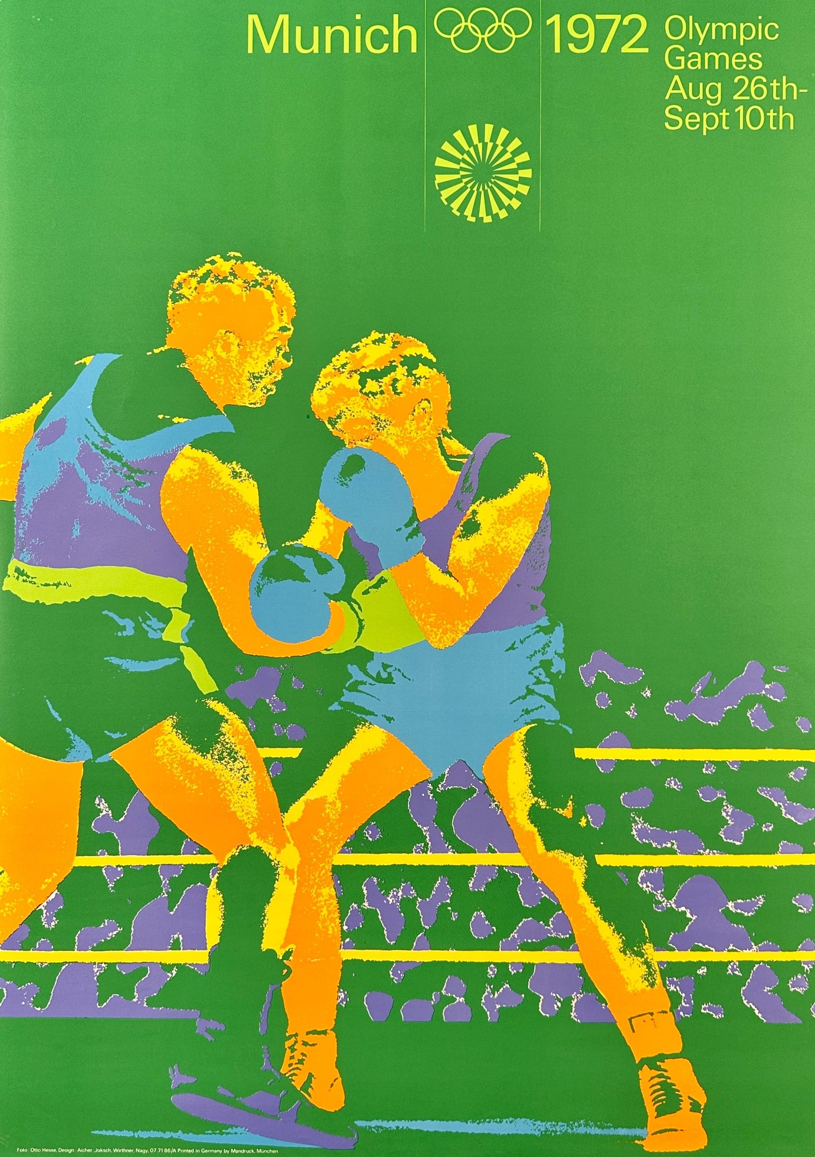 Boxing- Munich Olympics - Authentic Vintage Poster