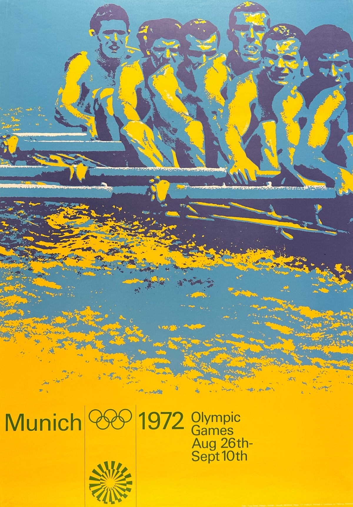 Rowing- Munich Olympics - Authentic Vintage Posters