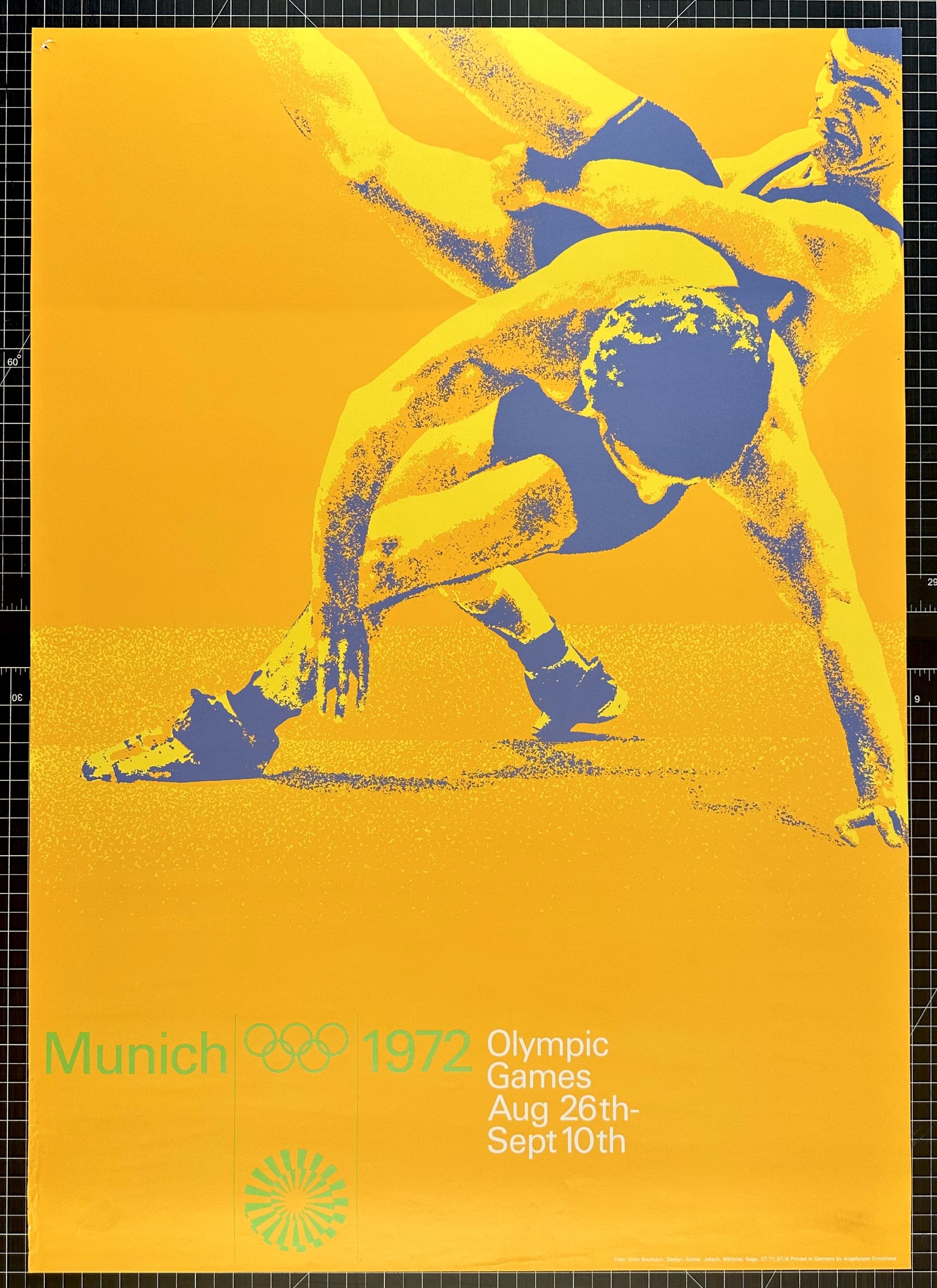 Wrestling Munich Olympics Original Vintage Poster Authentic Vintage wrestling-munich-olympics-original-vintage-poster-authentic-vintage
