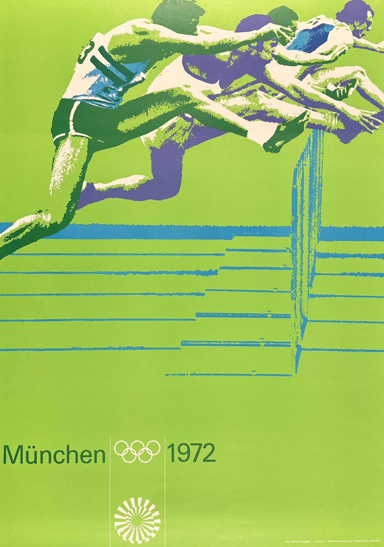 Hurdles- Munich Olympics - Authentic Vintage Poster