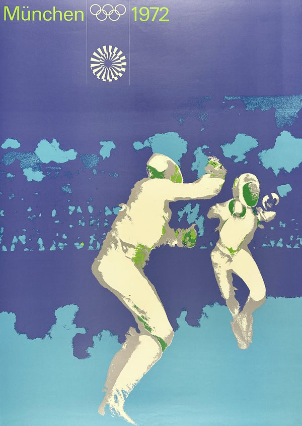 Fencing- Munich Olympics - Authentic Vintage Poster
