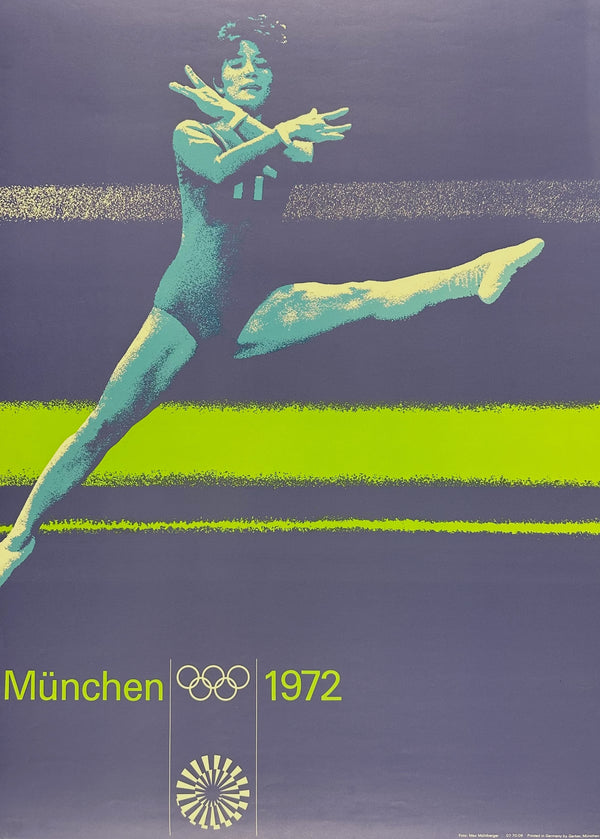 Gymnastics- Munich Olympics - Authentic Vintage Poster