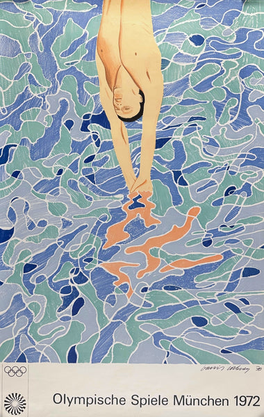 Munich Olympics by David Hockney- Original Vintage Poster