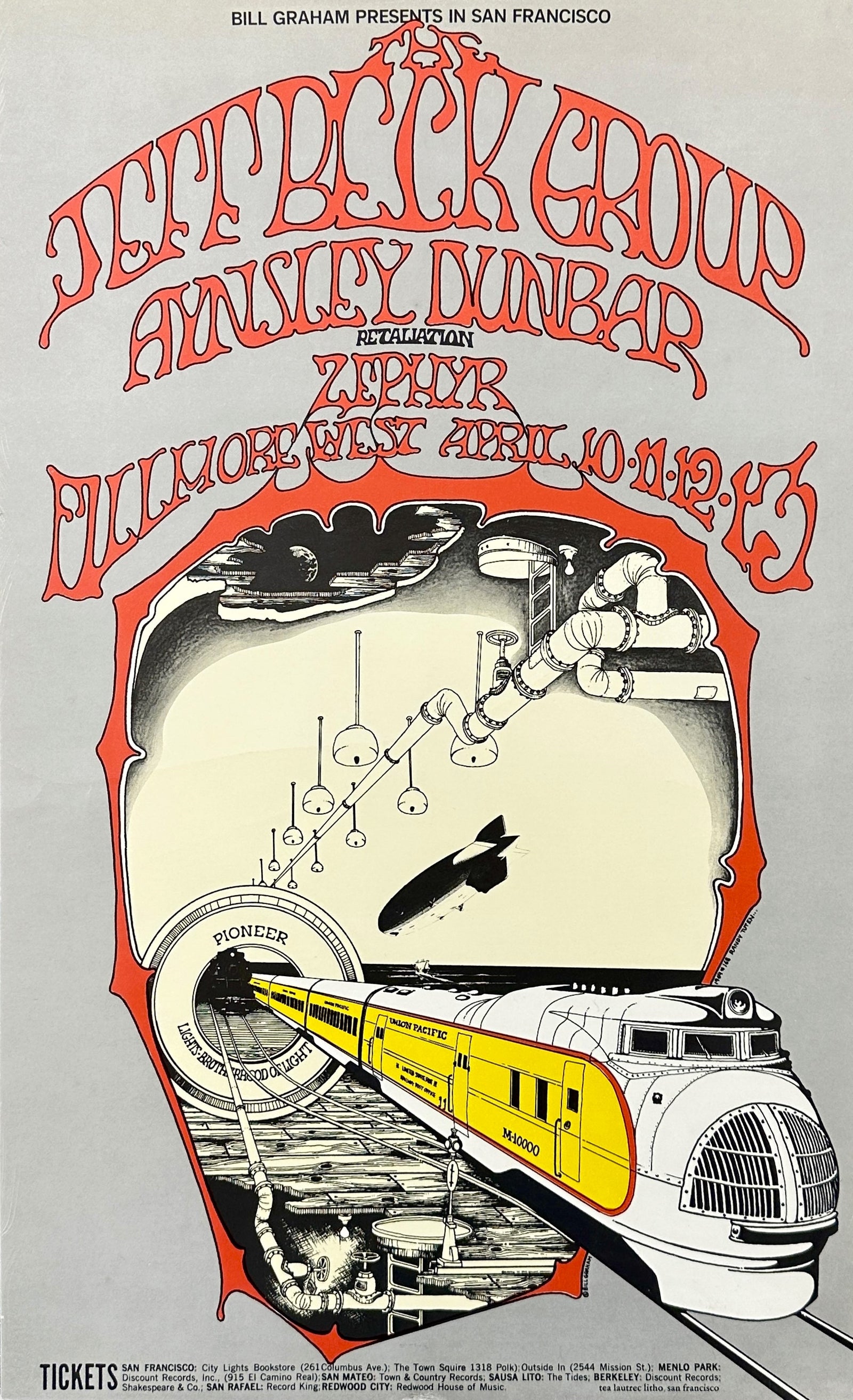 Jeff Beck Group- BG-168 - Authentic Vintage Poster