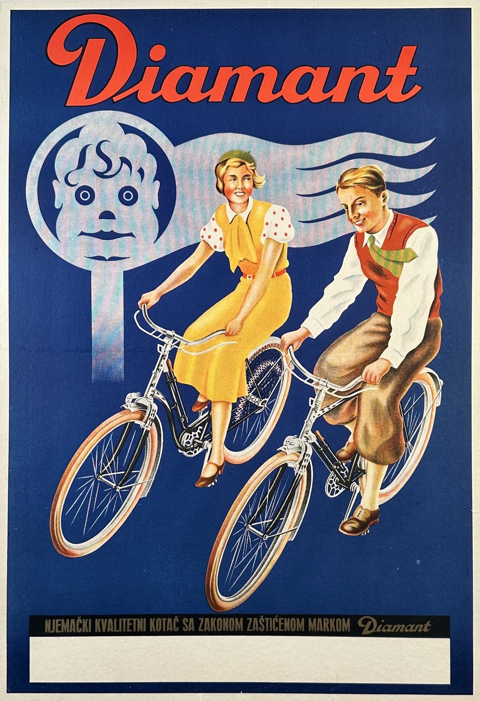 Diamant Bicycles - Authentic Vintage Poster
