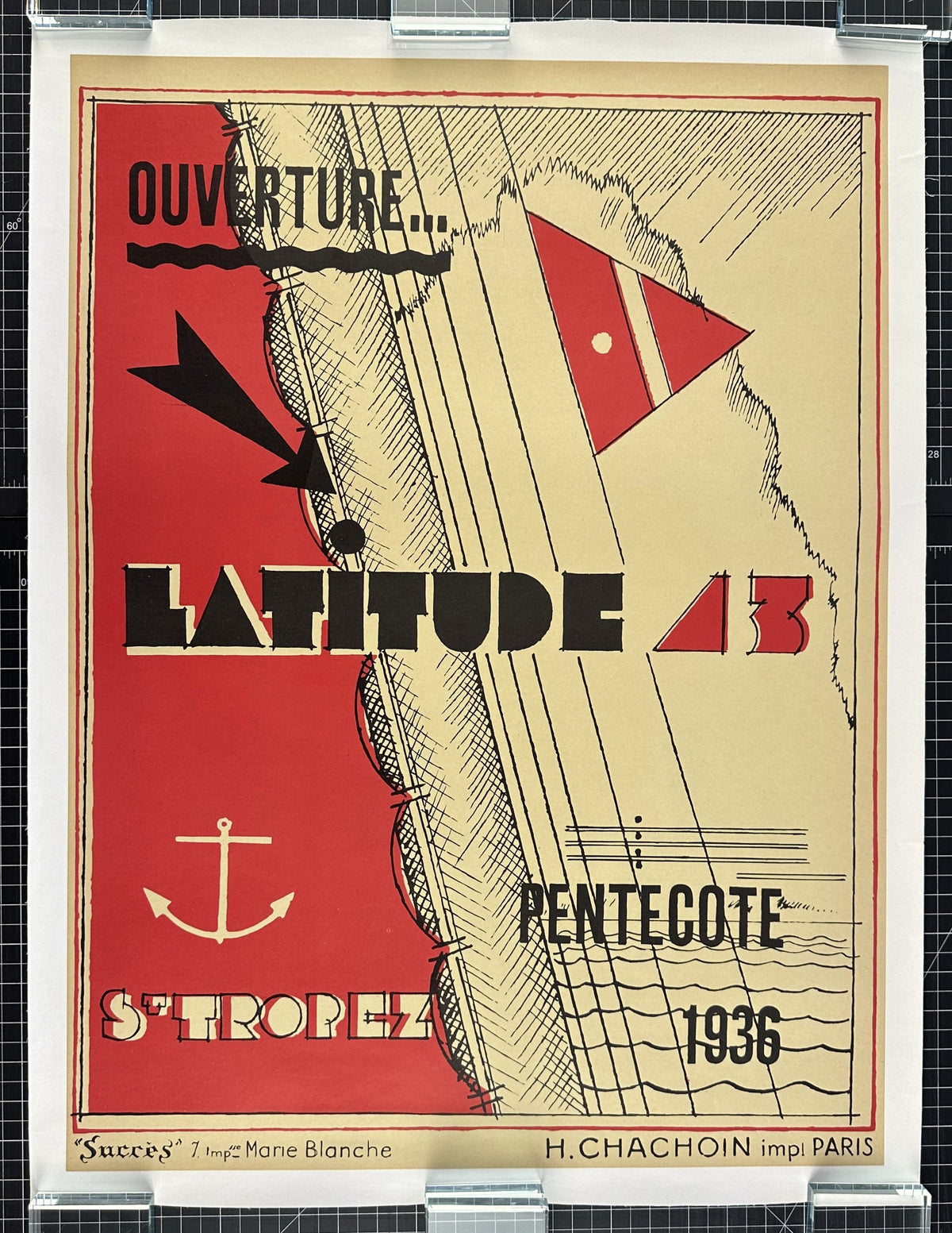 Latitude 43- St. Tropez - Authentic Vintage Poster