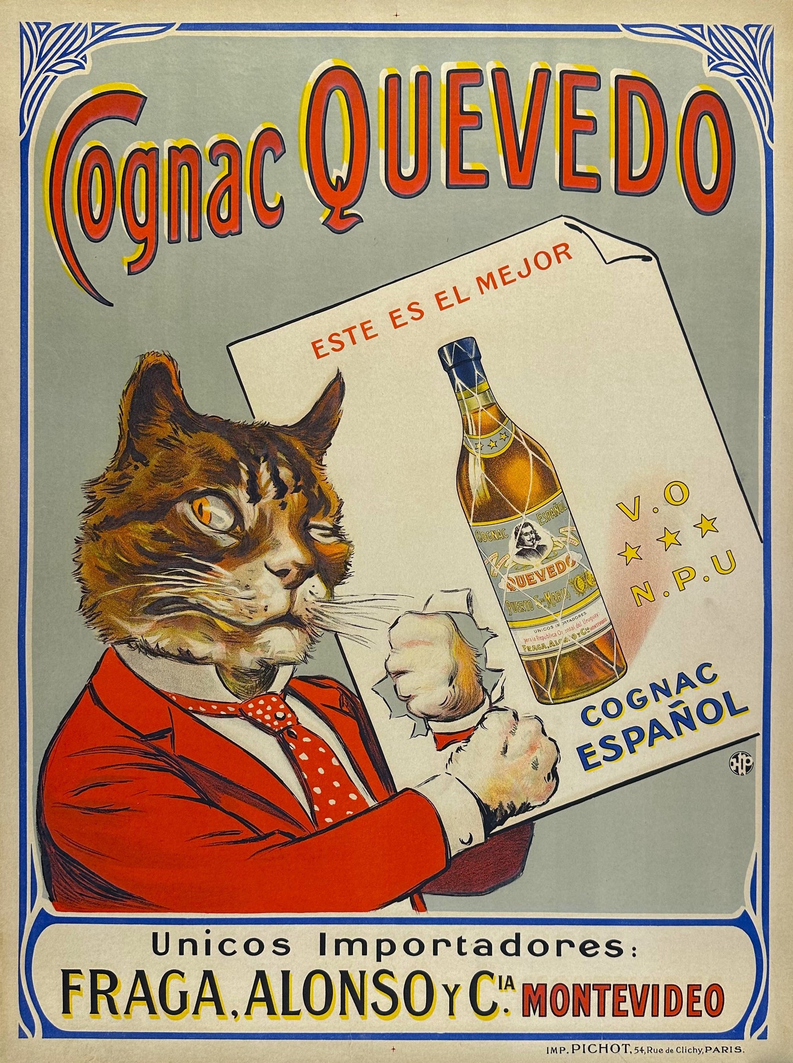 Cognac Quevedo - Authentic Vintage Poster