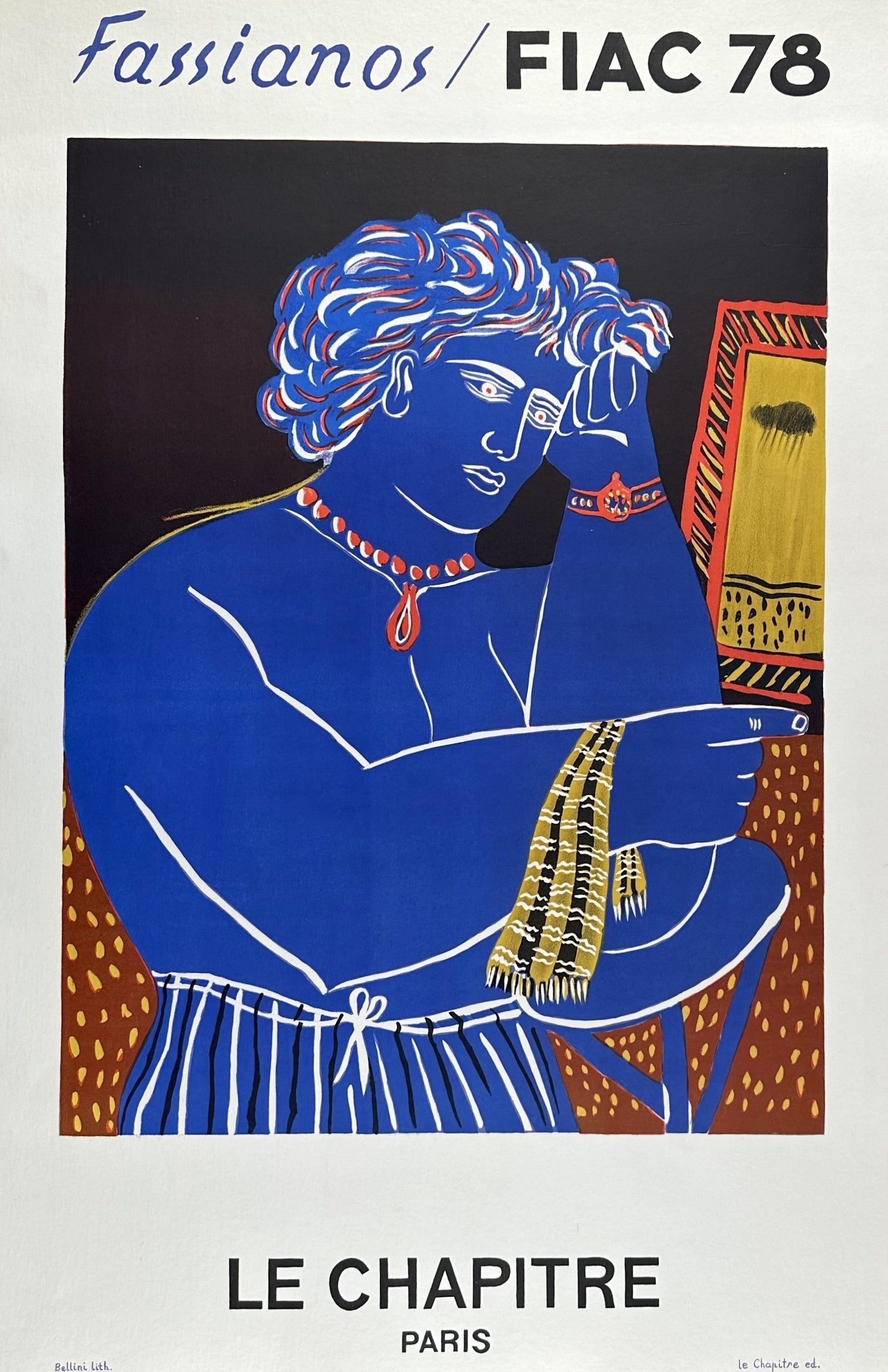 FIAC 78- Alekos Fassianos - Authentic Vintage Poster