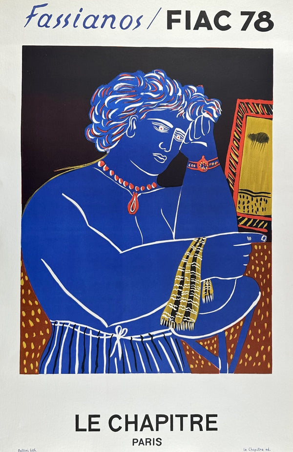 FIAC 78- Alekos Fassianos - Authentic Vintage Poster