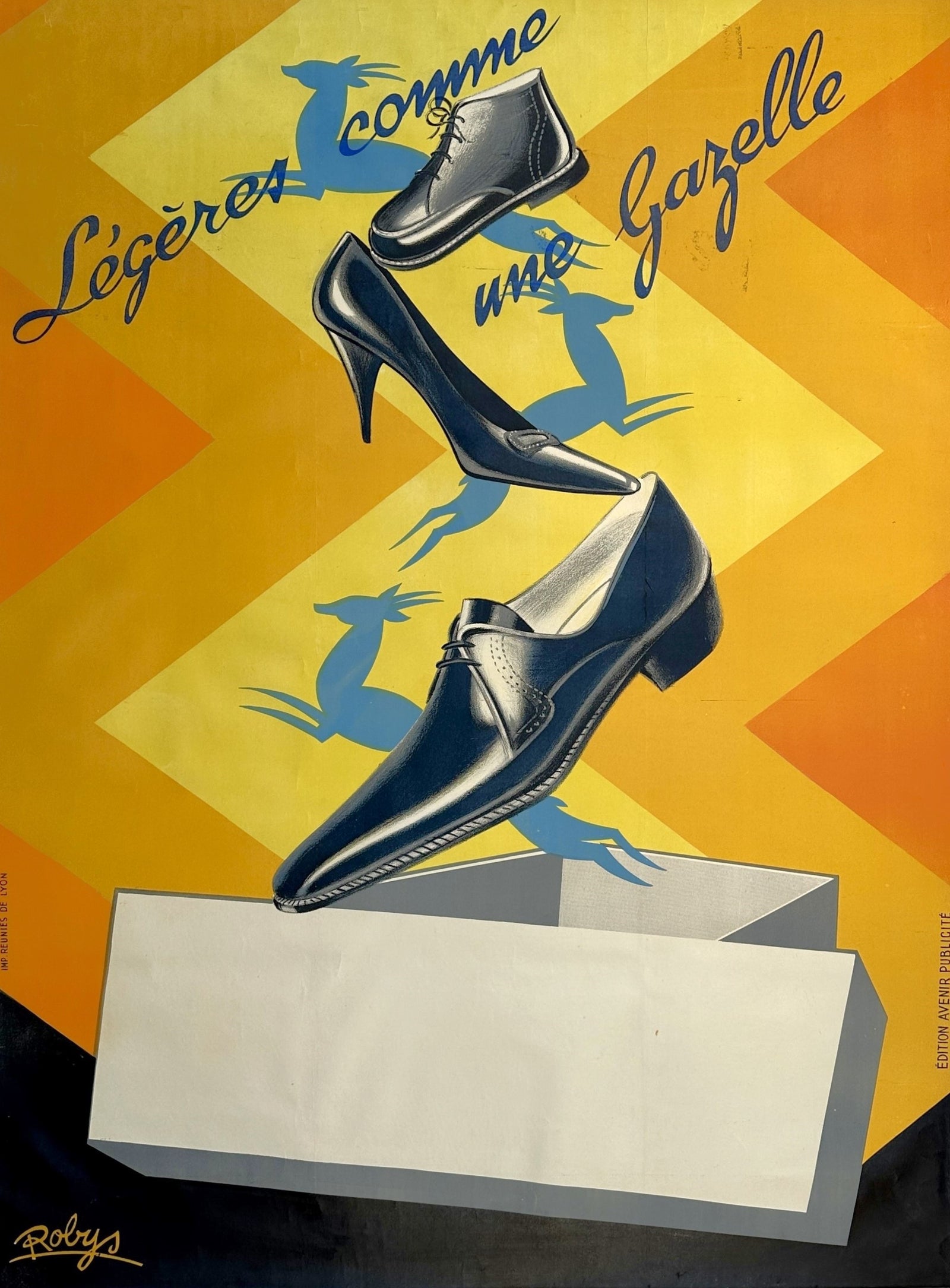 Une Gazelle by Robys - Authentic Vintage Poster