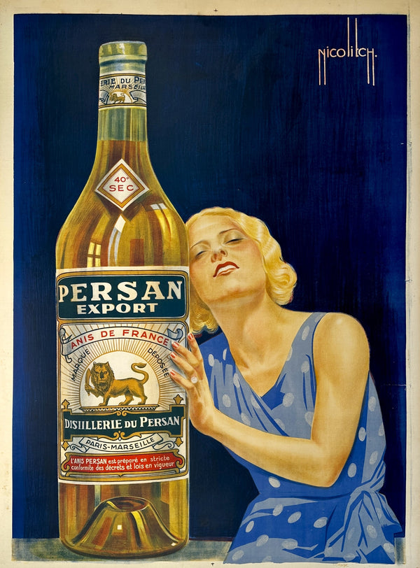 Persan Export by Nicolitch - Authentic Vintage Poster