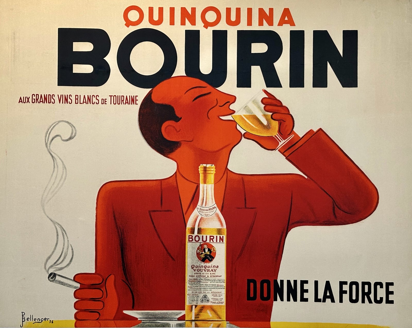 Bourin Quinquina- Donne La Force - Authentic Vintage Poster