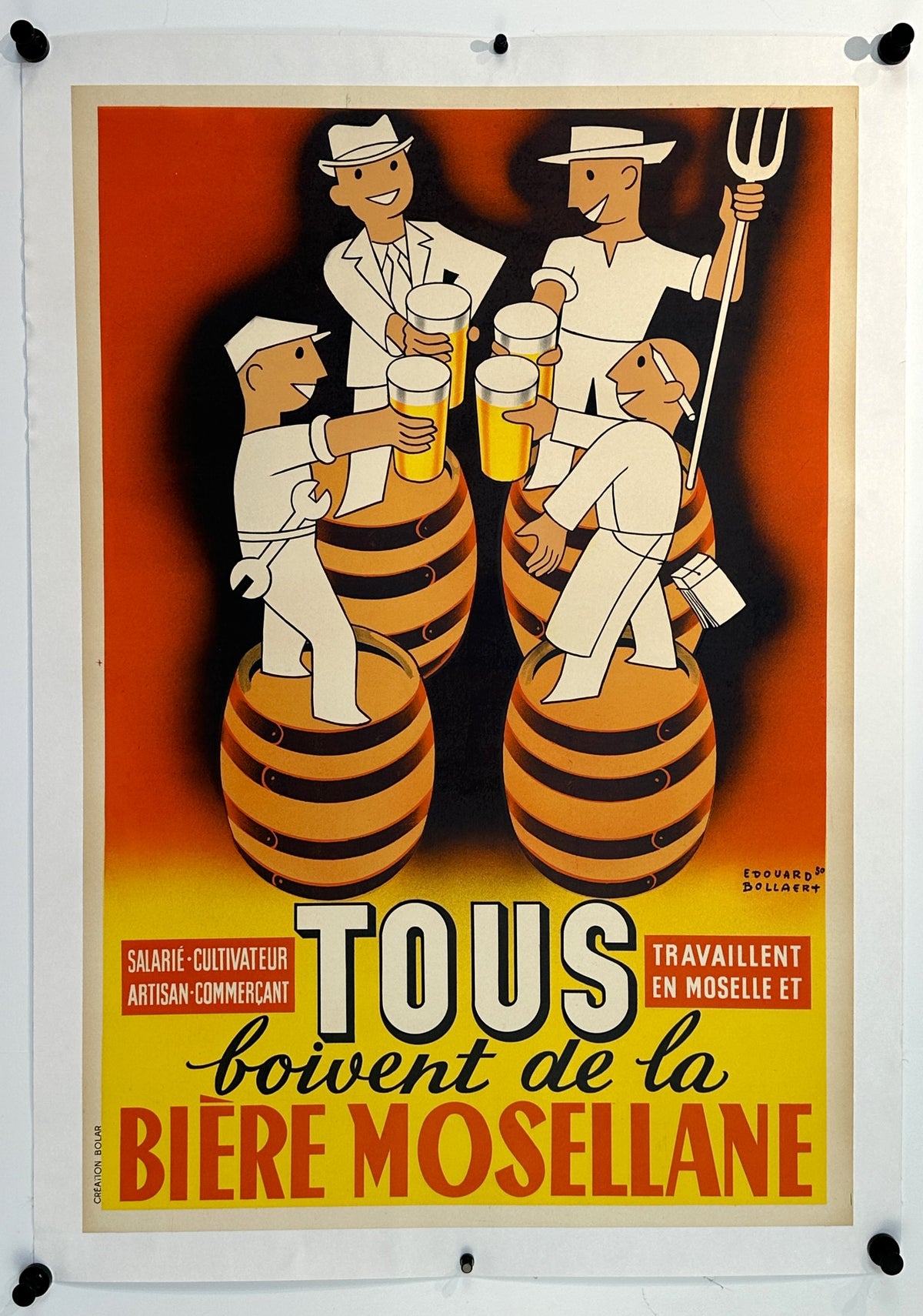 Biere Mosellane by Edouard Bollerat - Authentic Vintage Poster