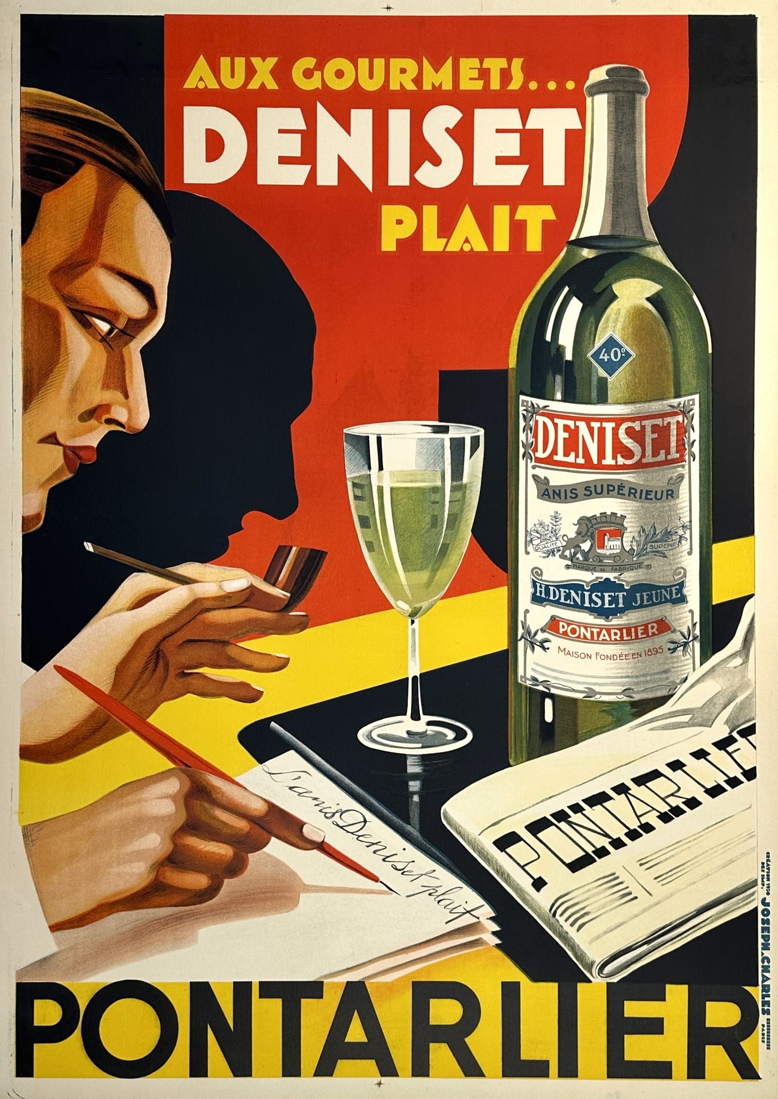 Deniset Pontarlier - Authentic Vintage Poster
