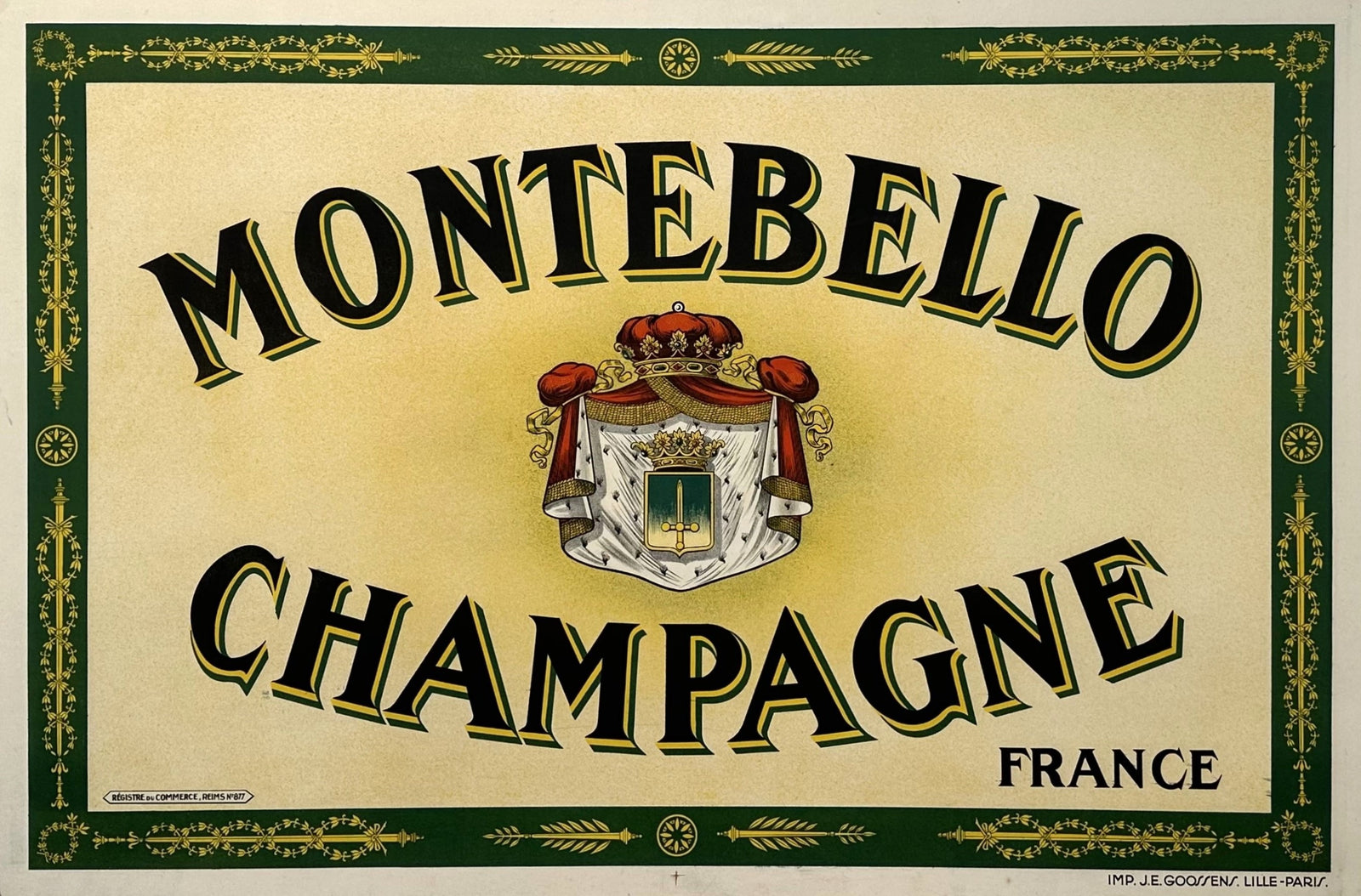 Montebello Champagne - Authentic Vintage Poster
