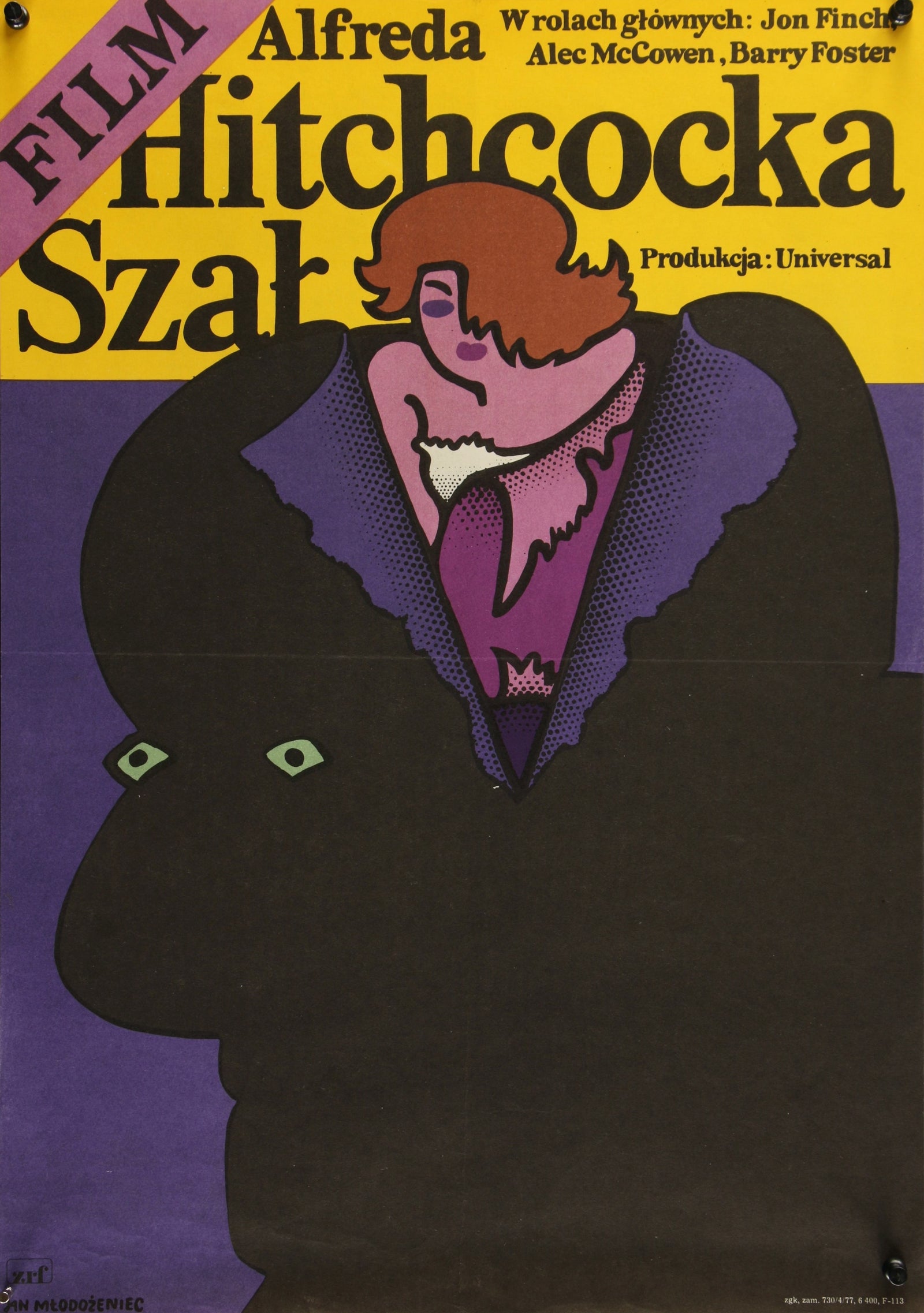 Frenzy, Alfred Hitchcock- Polish Release - Authentic Vintage Poster