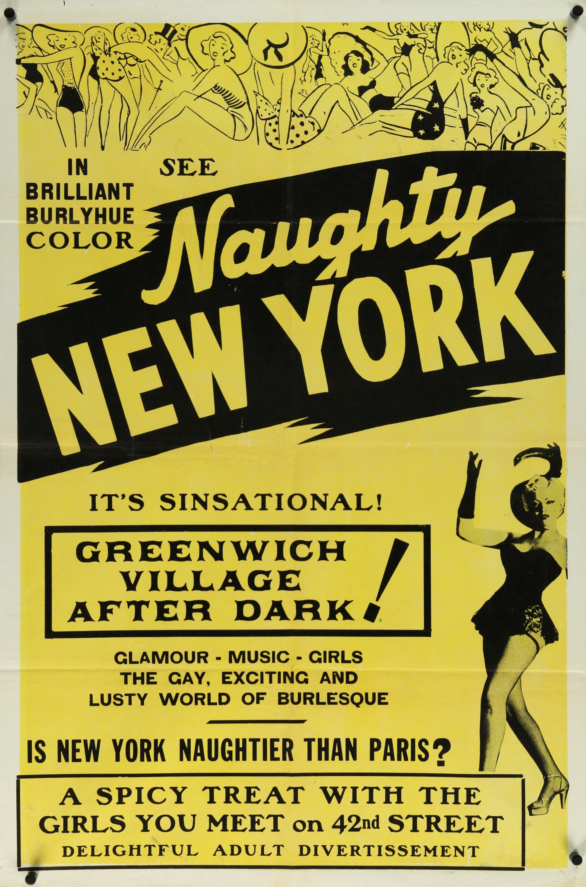 Naughty New York - Authentic Vintage Poster