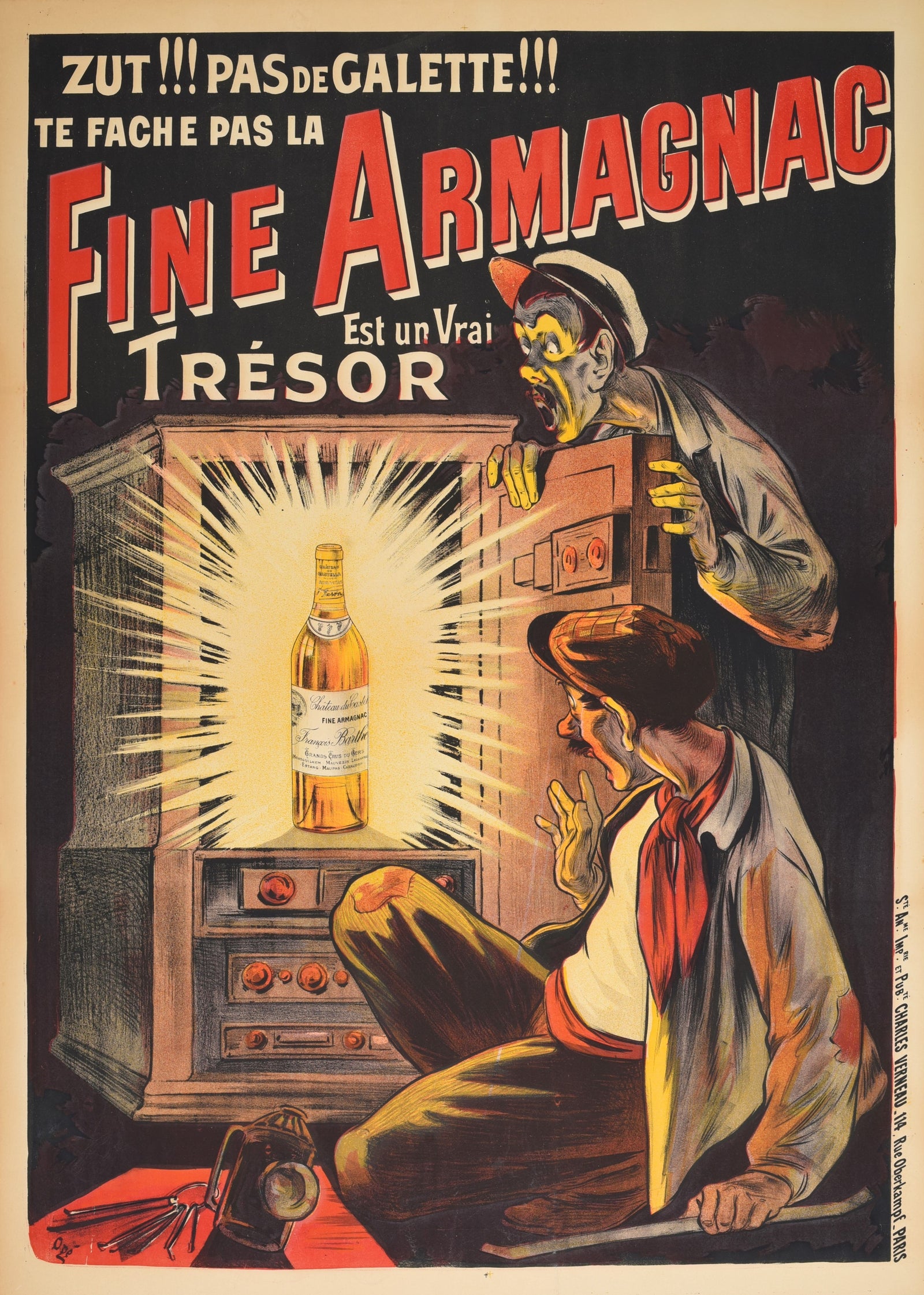 Fine Armagnac - Authentic Vintage Poster