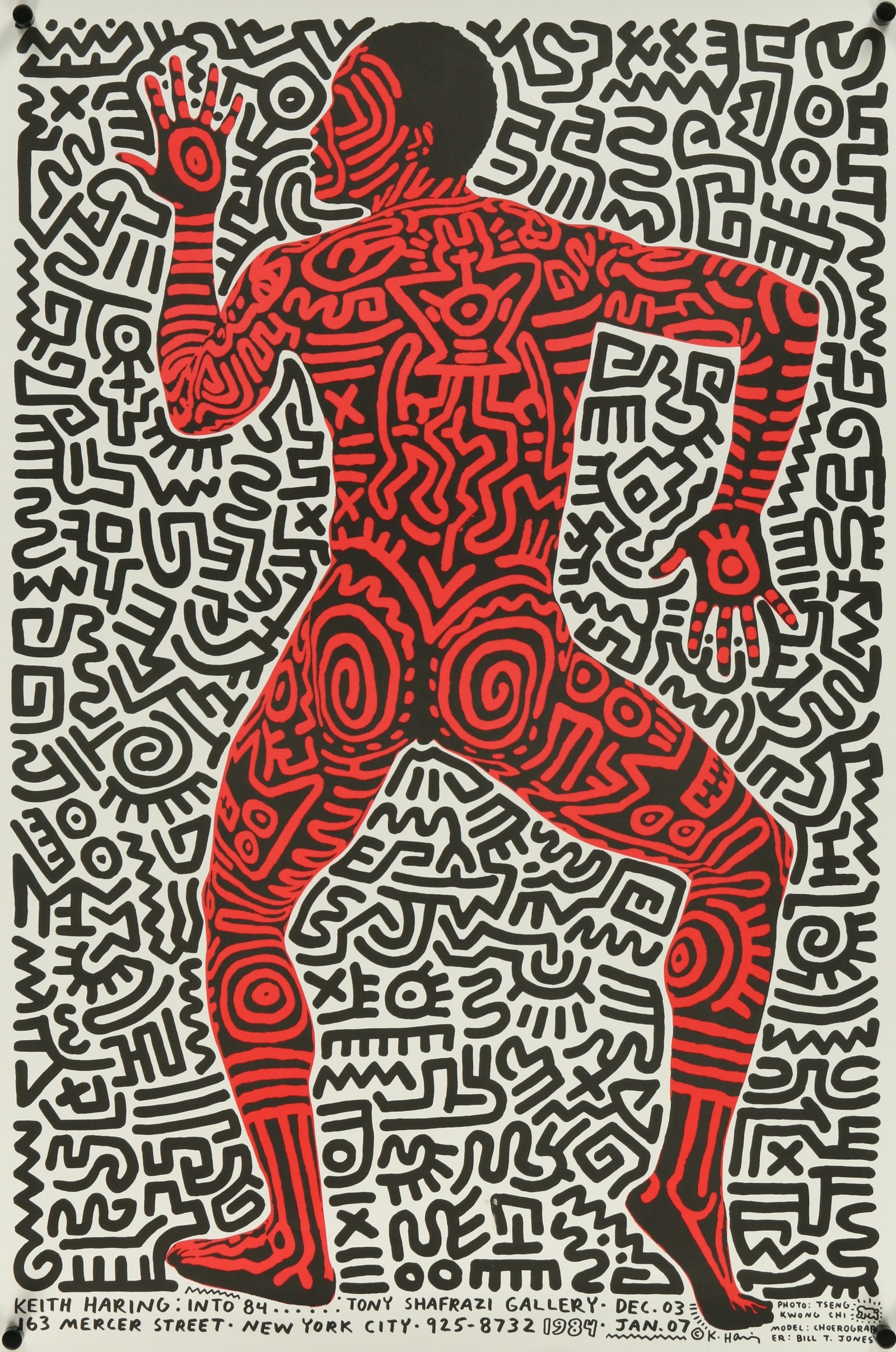 Keith Haring Exhibition- Into 84, NYC - Authentic Vintage Poster