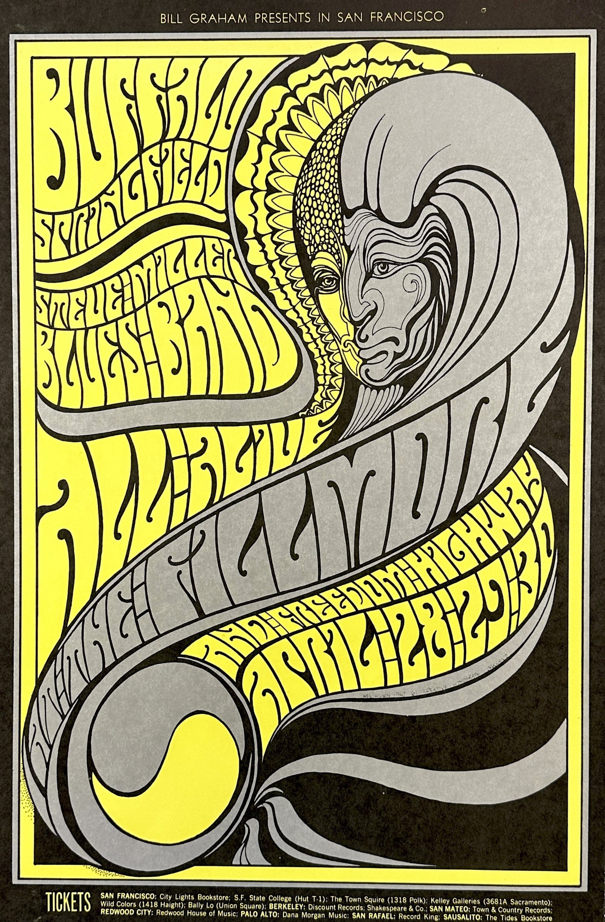 Buffalo Springfield, Steve Miller- BG-61 - Authentic Vintage Poster