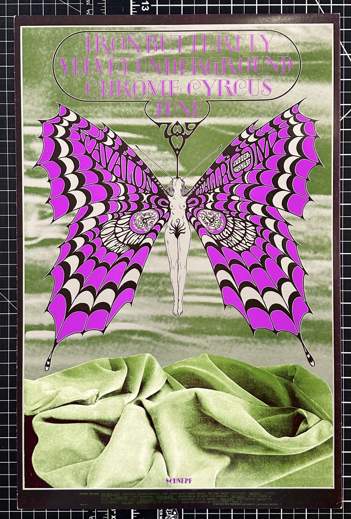 Iron Butterfly, Velvet Underground- FD-122 - Authentic Vintage Poster
