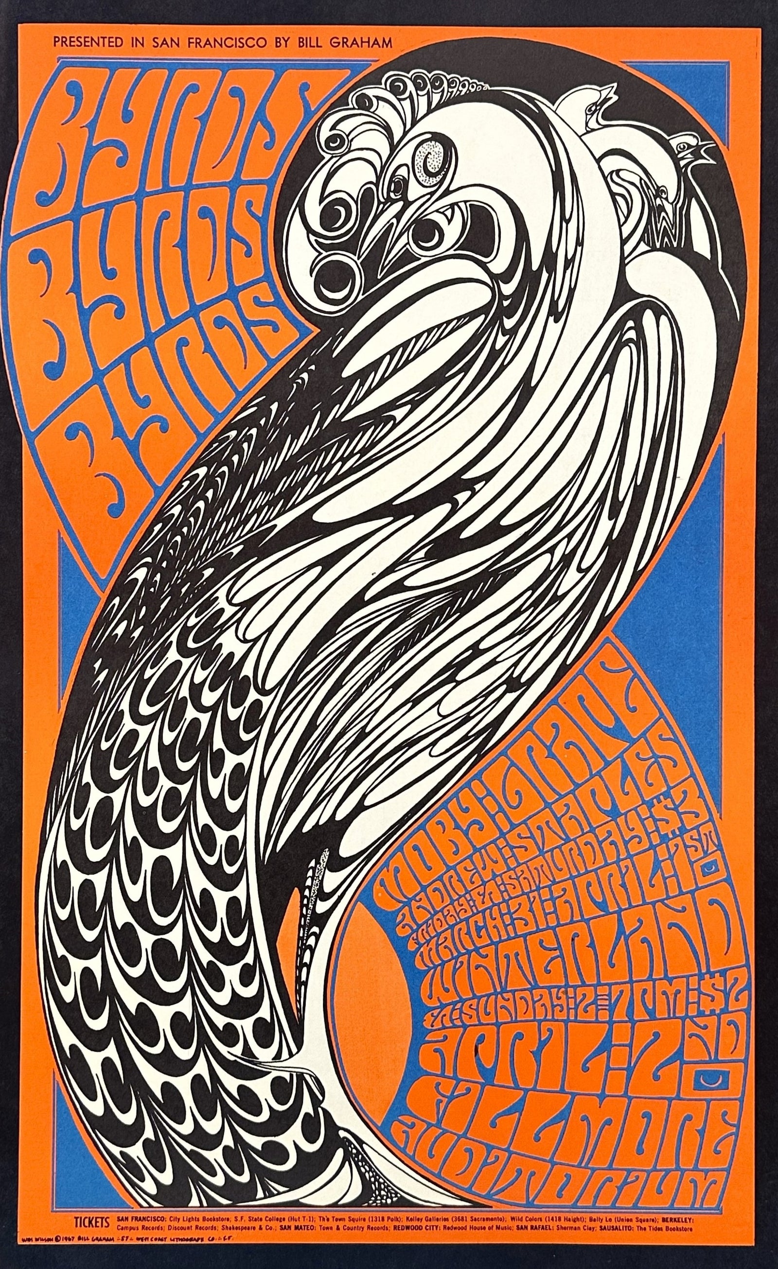 The Byrds, Moby Grape- BG-57 - Authentic Vintage Poster