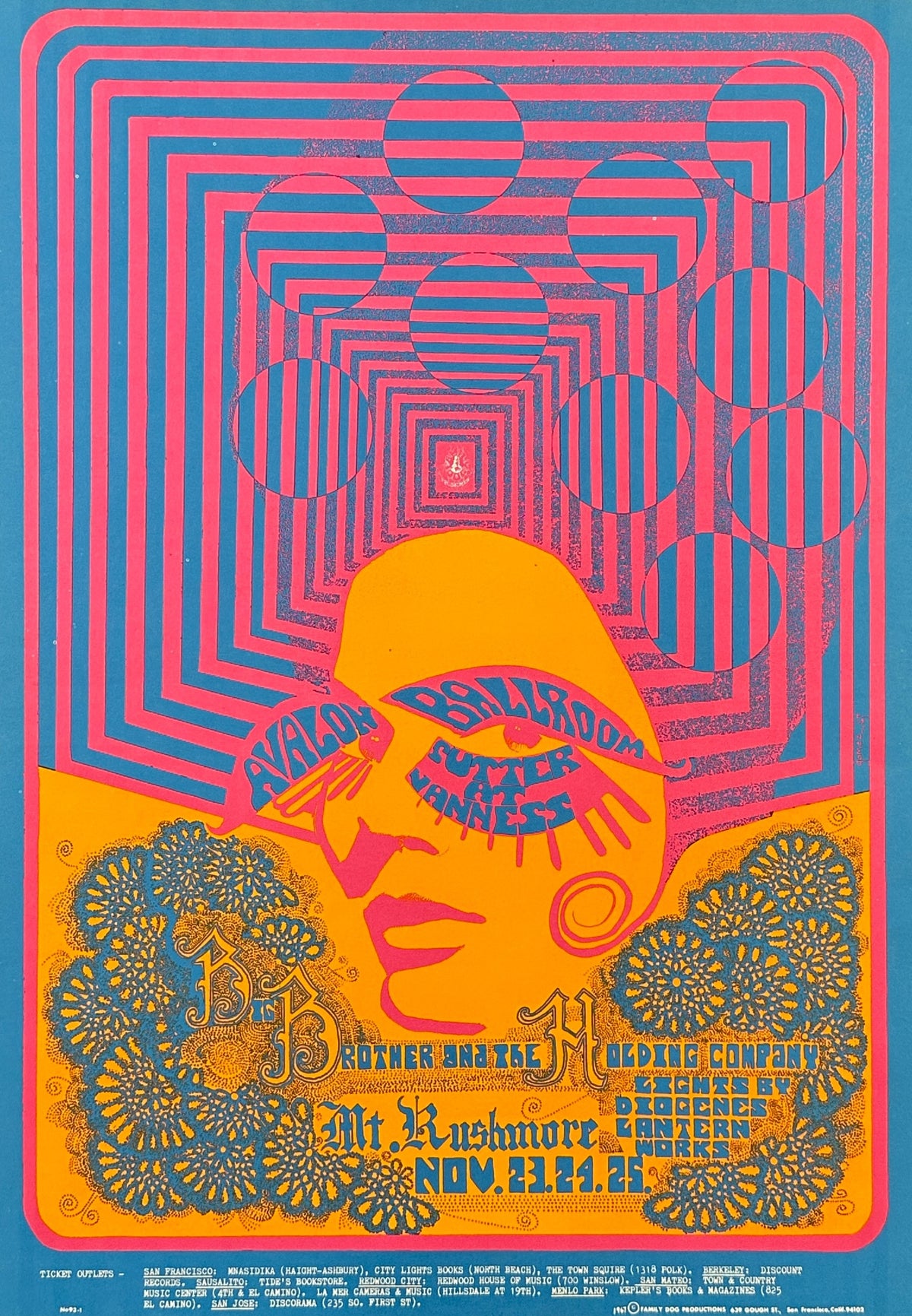 Big Brother &amp; The Holding Co. - FD-93 - Authentic Vintage Poster