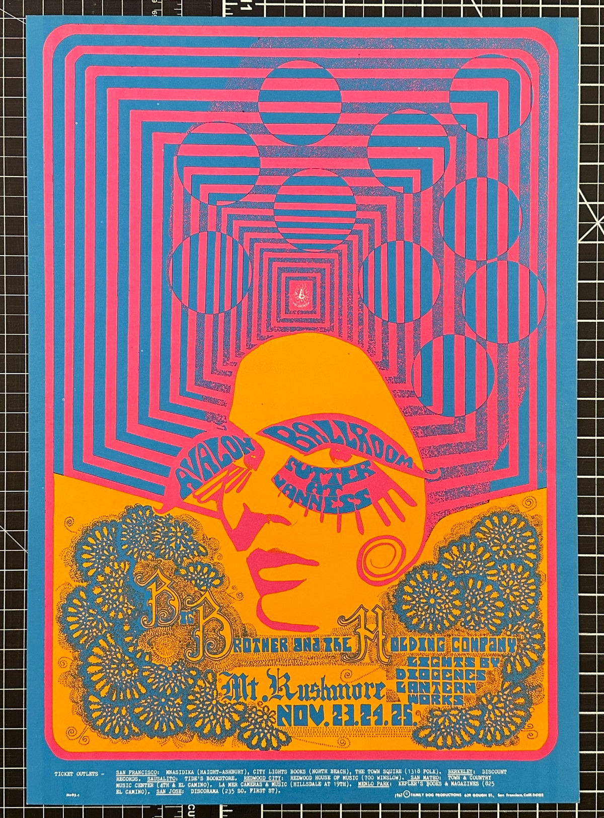 Big Brother &amp; The Holding Co. - FD-93 - Authentic Vintage Poster