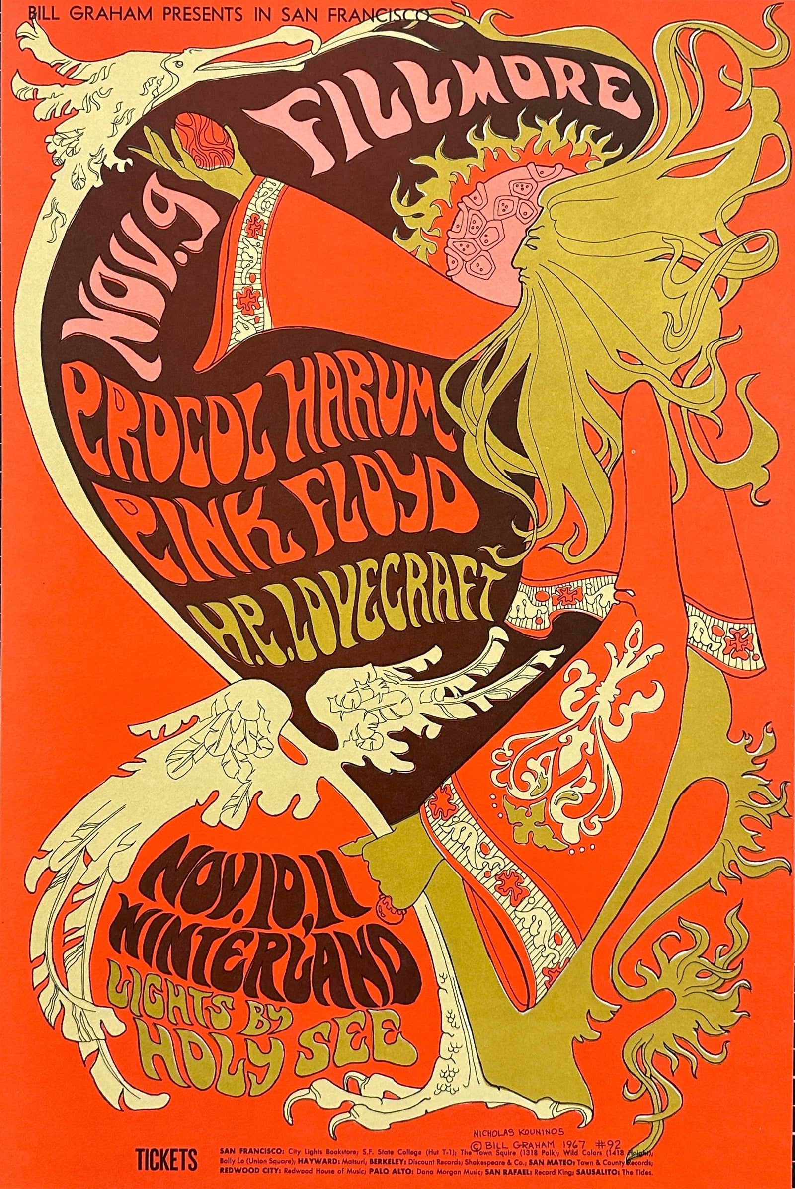 Pink Floyd- BG-92 - Authentic Vintage Poster